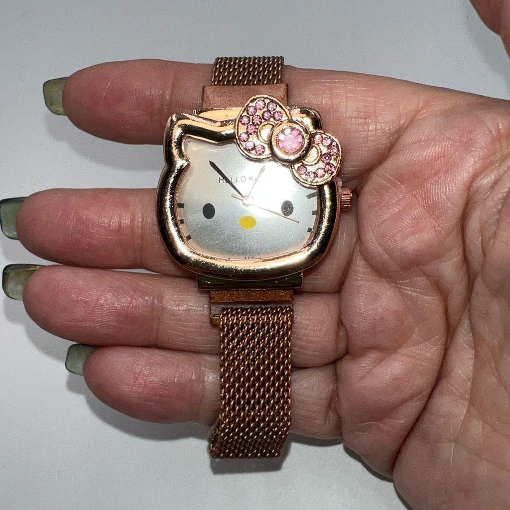 Other Hello Kitty Rose Gold Magnetic Mesh Strap Brand New Watch Size ONE SIZE - 1 Thumbnail