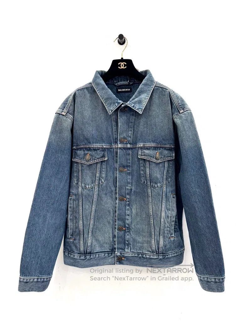 Balenciaga Balenciaga Back Logo Letter Print Single-Breasted Blue Men Size US S / EU 44-46 / 1 - 1 Thumbnail