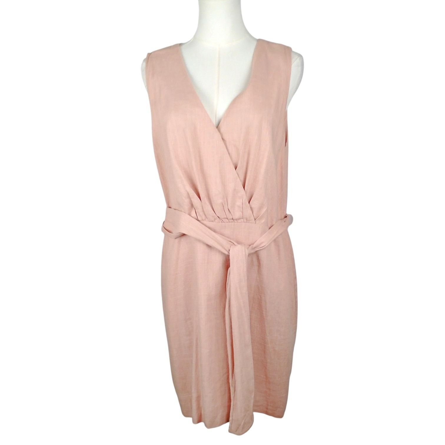 Anthropologie Sunday in Brooklyn Anthropologie Linen Wrap Mini Dress Size L / US 10 / IT 46 - 4 Thumbnail