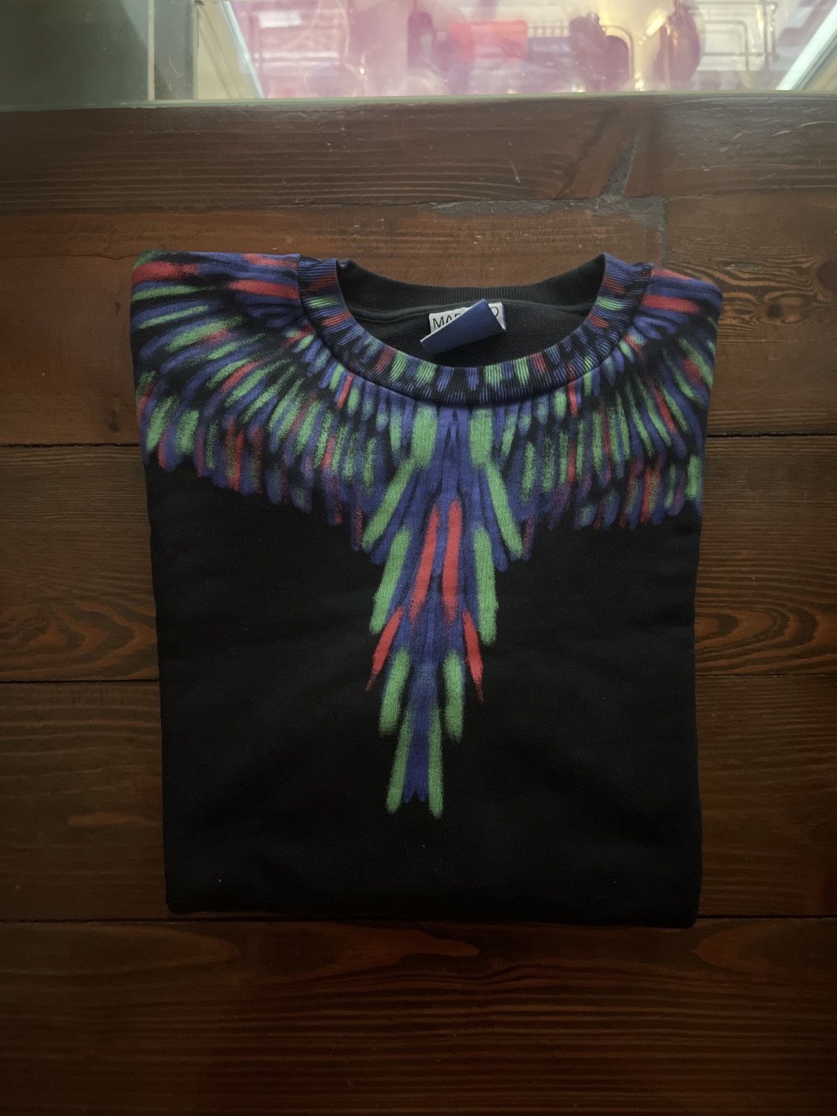 Marcelo Burlon Marcelo Burlon County of Milan Black Crewneck Sweatshirt Size US L / EU 52-54 / 3 - 1 Thumbnail