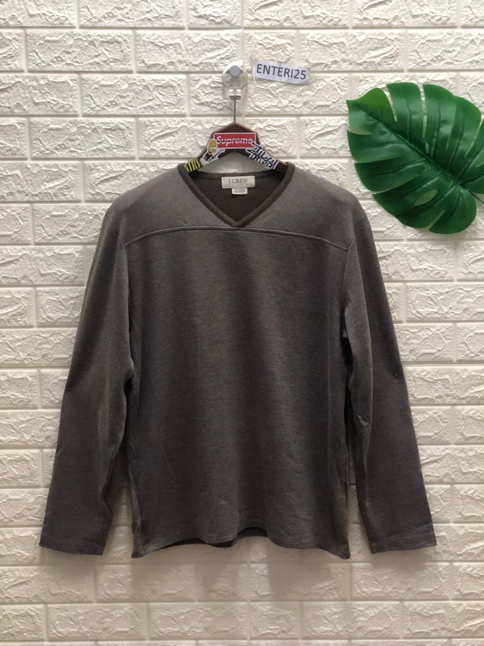 J.Crew Brown Merino Wool Blend Sweater Size US L / EU 52-54 / 3 - 1 Thumbnail