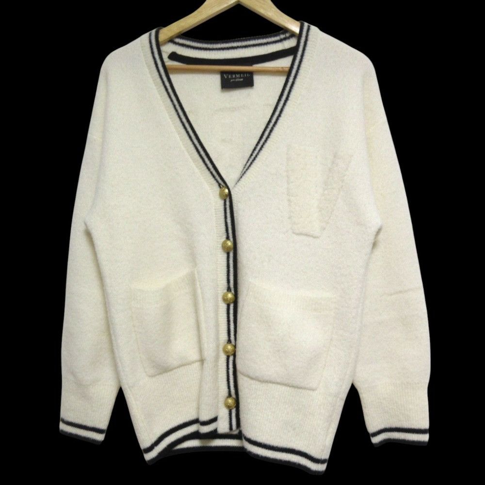 Other Other VERMEIL par iena Pile Logo Wool Blend Cardigan Others Tops 24080938521040 DUTY FREE for USA Size ONE SIZE - 1 Thumbnail