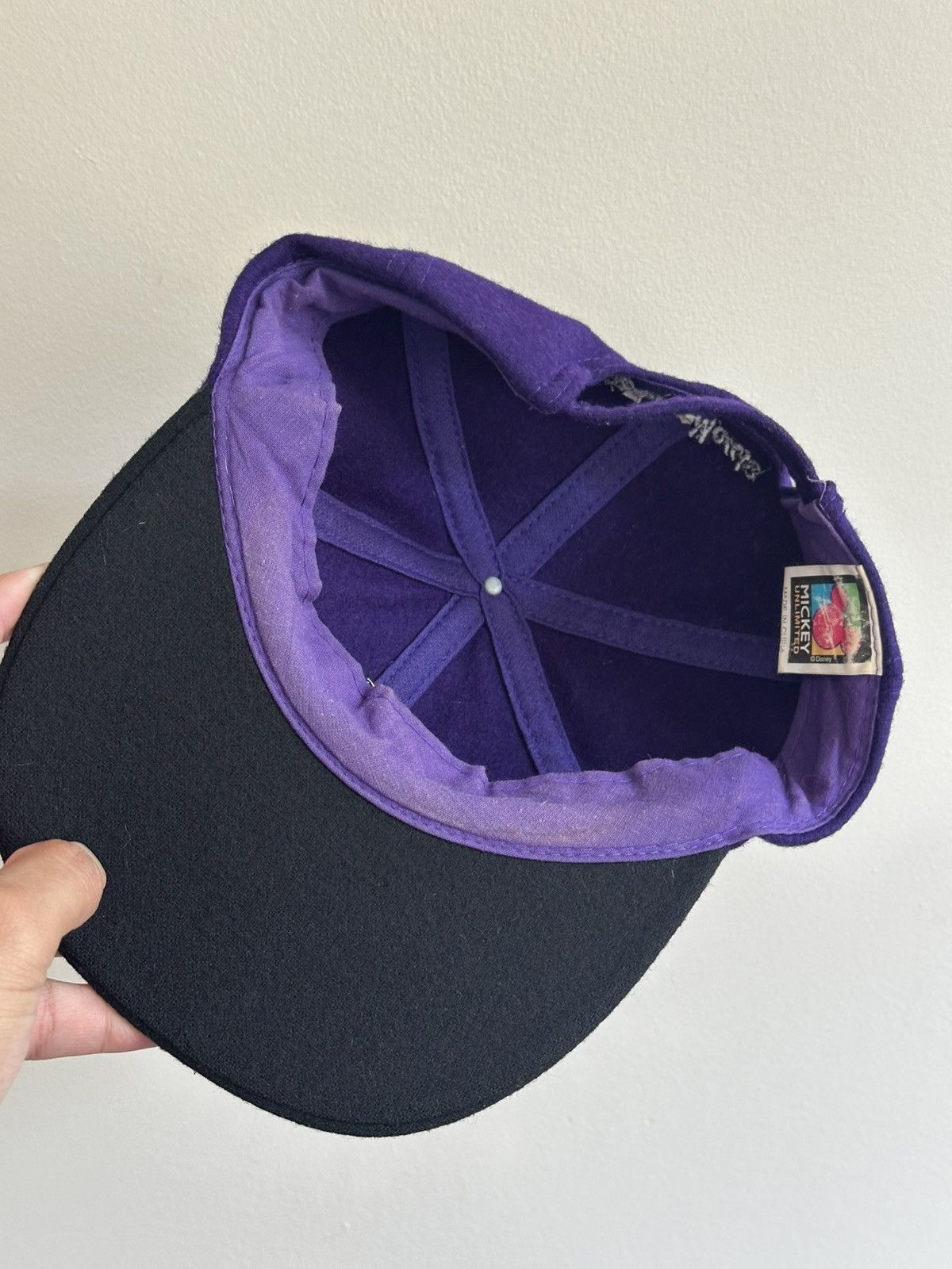Disney × Mickey Mouse × Vintage Vintage 90’s Mickey Mouse Wool Hat Mickey Unlimited Purple Size ONE SIZE - 4 Thumbnail