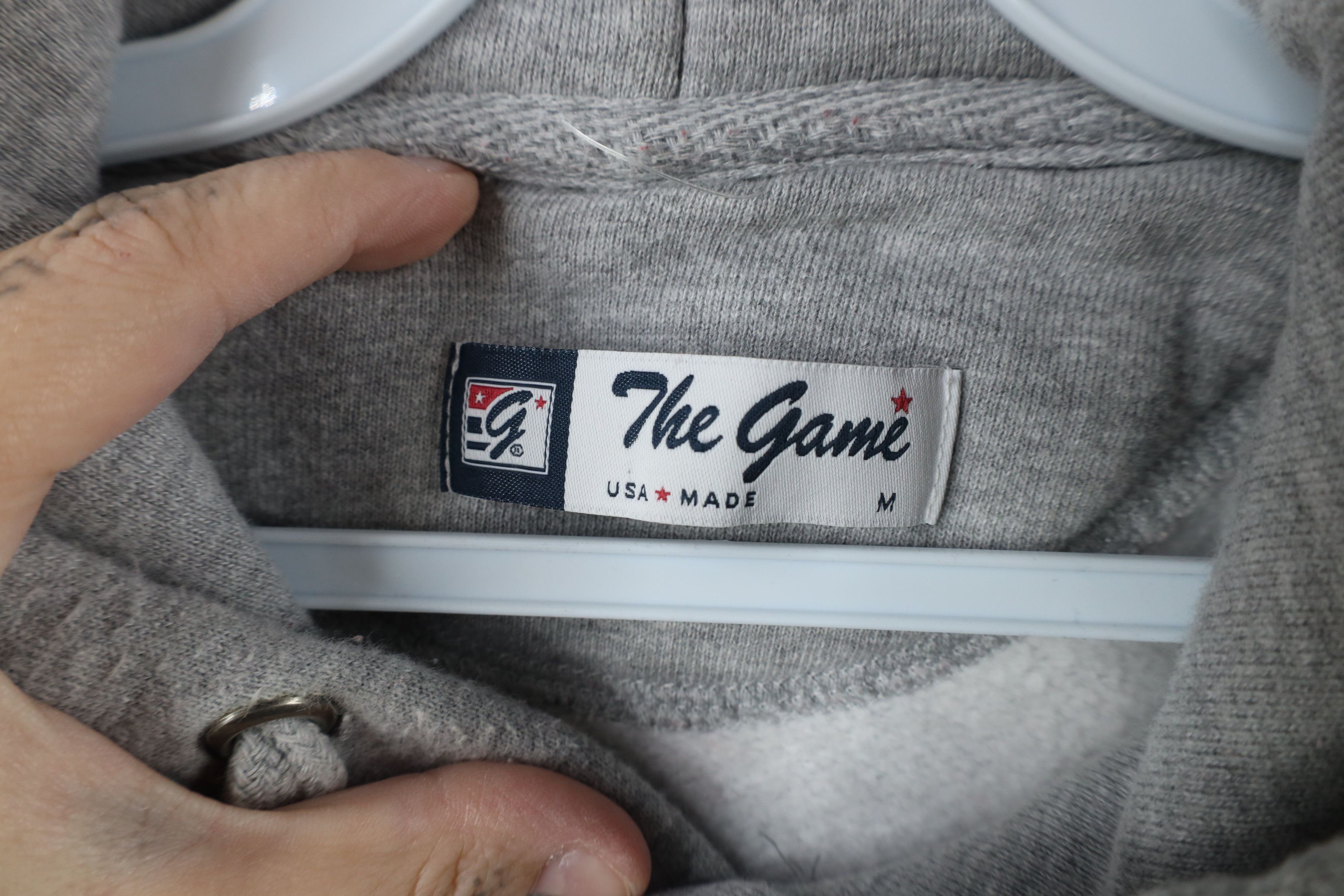 Vintage Vintage 90s The Game Hoodie Sweatshirt Heather Gray USA Size US M / EU 48-50 / 2 - 5 Thumbnail