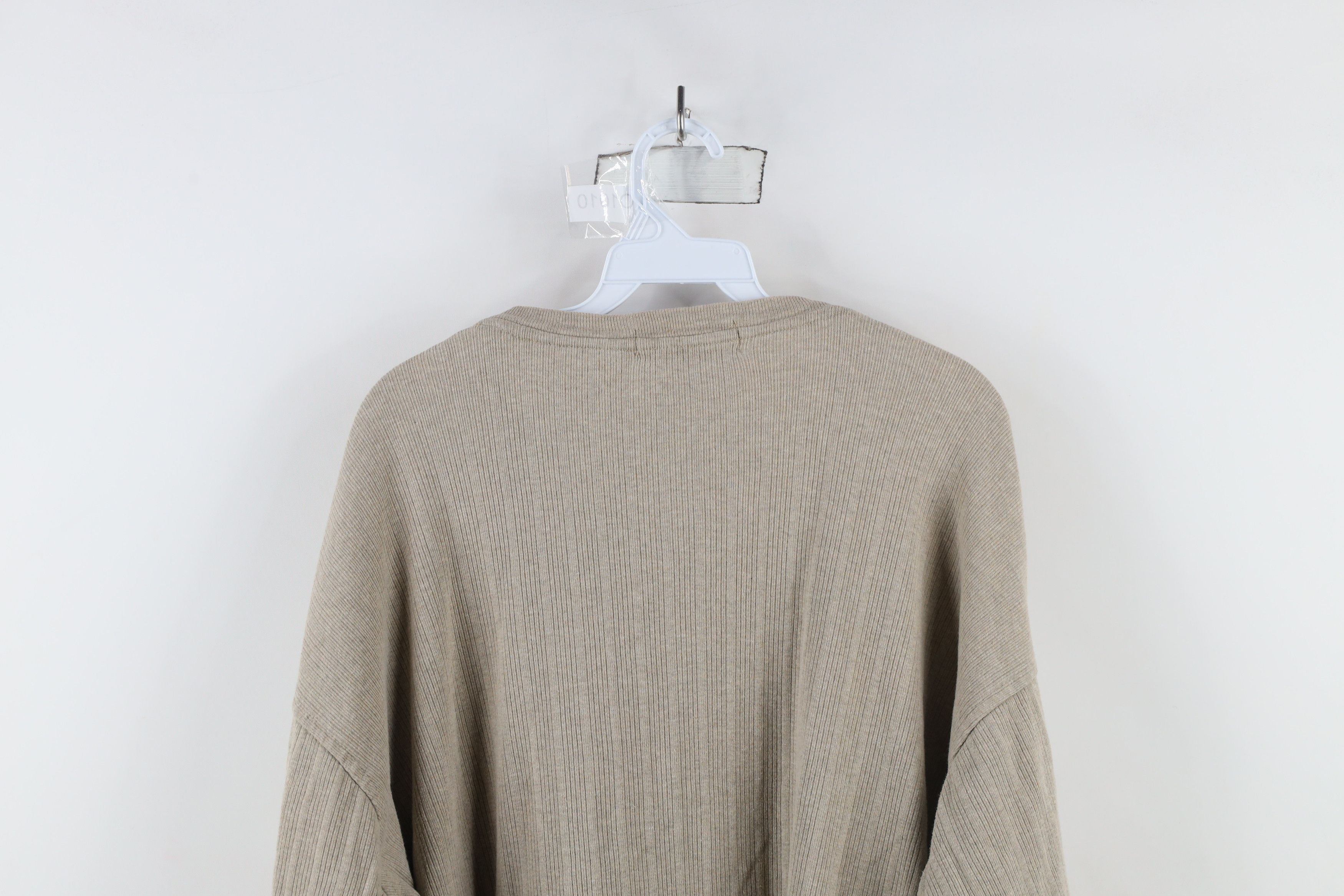 Vintage Vintage 90s Streetwear Ribbed Long Sleeve Henley T-Shirt Size US XL / EU 56 / 4 - 10 Thumbnail