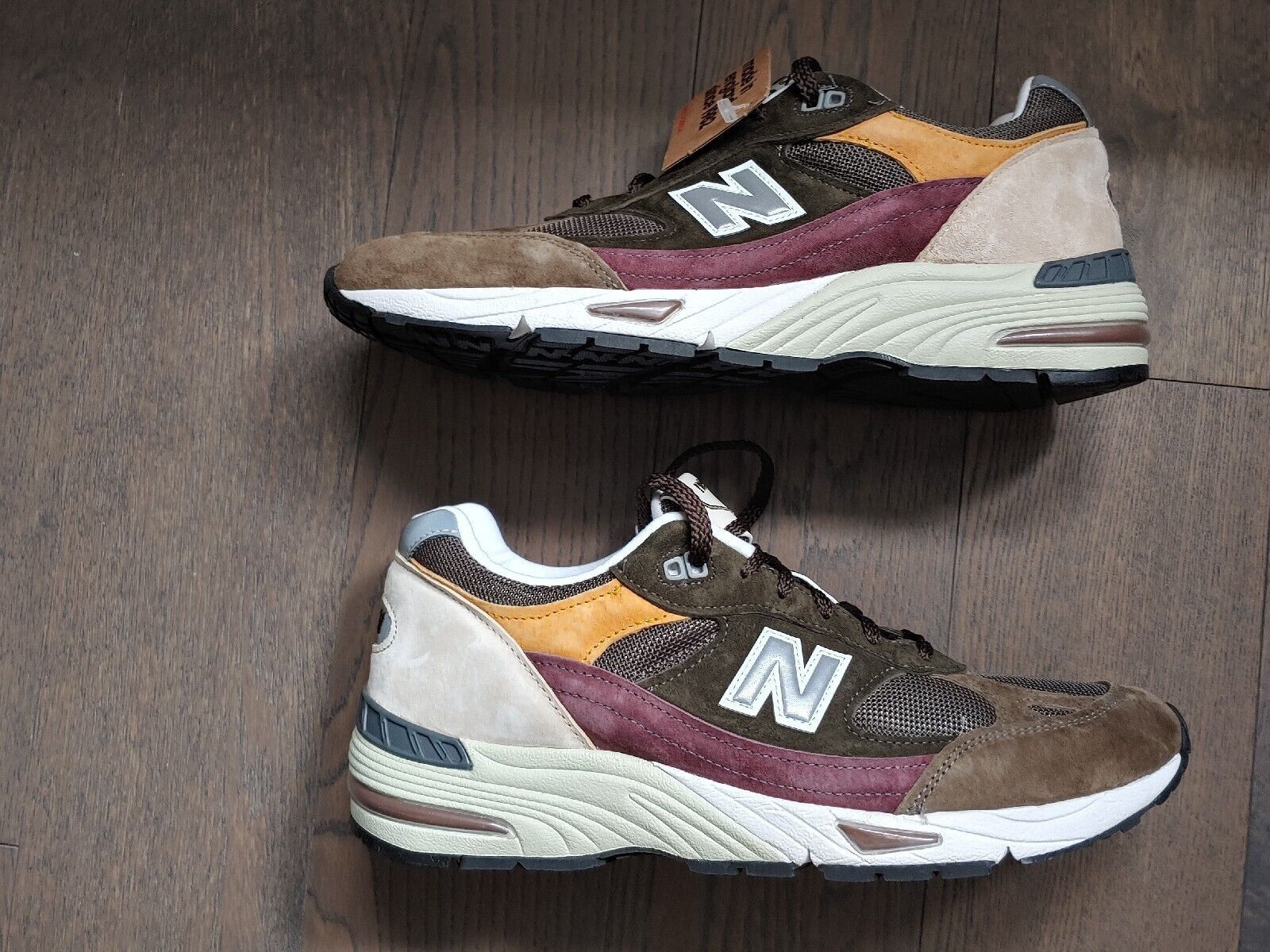 New Balance New Balance 991 M991GYB Olive Burgundy Brown Made in England Grailed