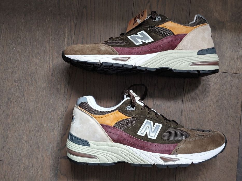 New Balance New Balance 991 M991GYB Olive Burgundy Brown Made in