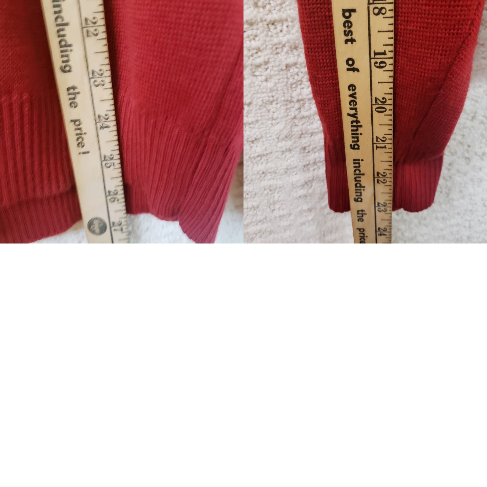 Jim Thompson Norm Thompson Merino Wool Sweater Men's S Red Pullover Collared Elbow Pads Shirt Crewneck? Size US S / EU 44-46 / 1 - 9 Thumbnail