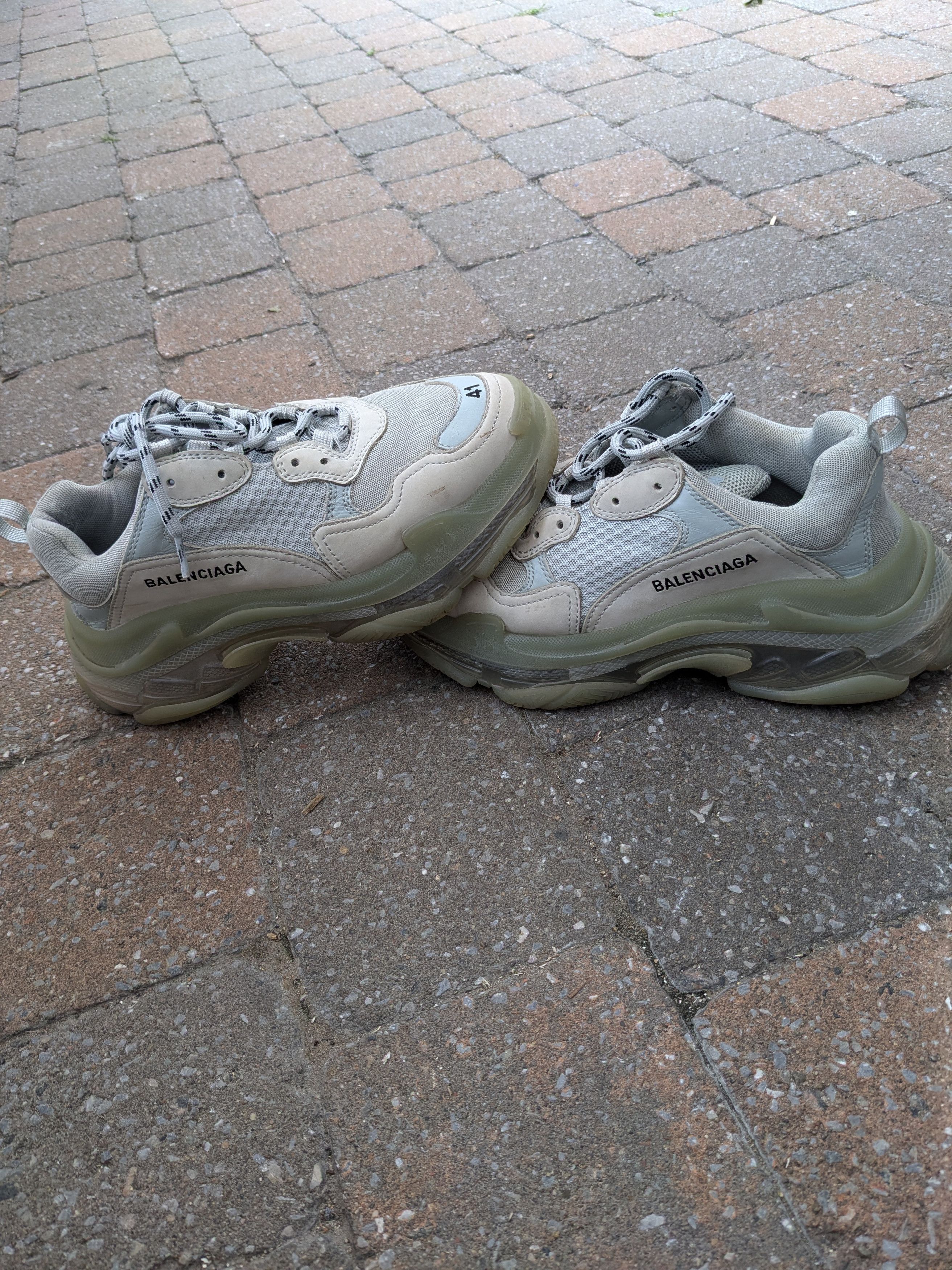 Balenciaga Balenciaga triple S white/clear Size US 7 / EU 40 - 1 Thumbnail