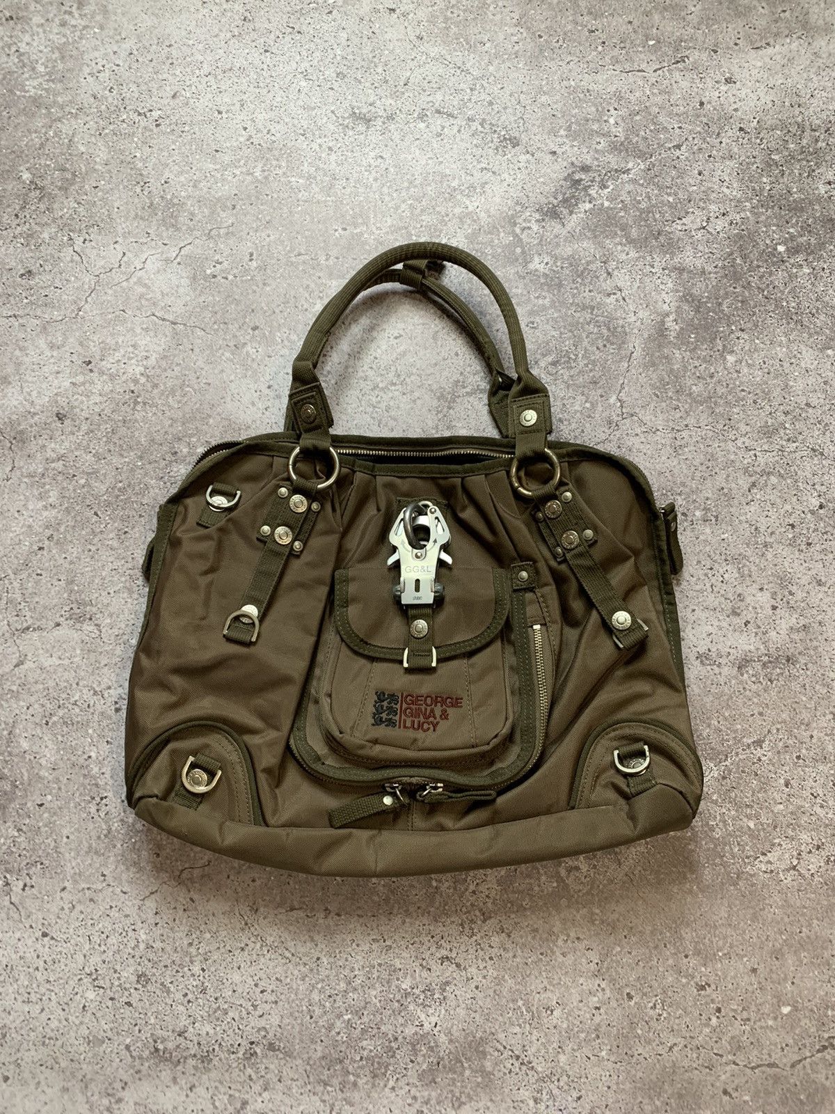 Japanese Brand Vintage GGL George Gina Lucy Hand Bag Black Avant Garde Y2k Size ONE SIZE - 1 Thumbnail
