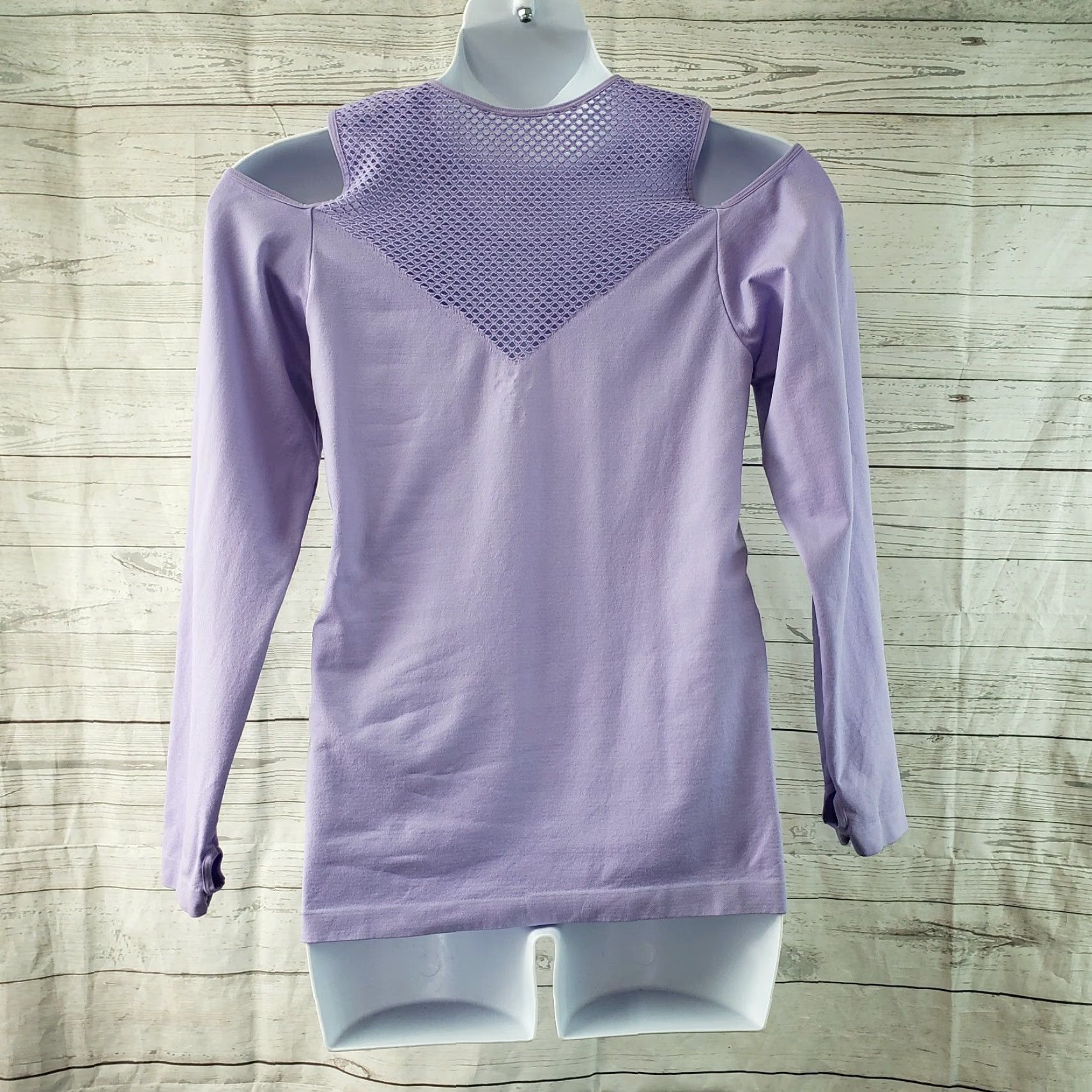 Vintage UC Under Control Womens Top 3X Purple Cold Shoulder Shirt Ladies Plus Size Adult Womens Size XXL / US 16-18 / IT 52-54 - 3 Thumbnail