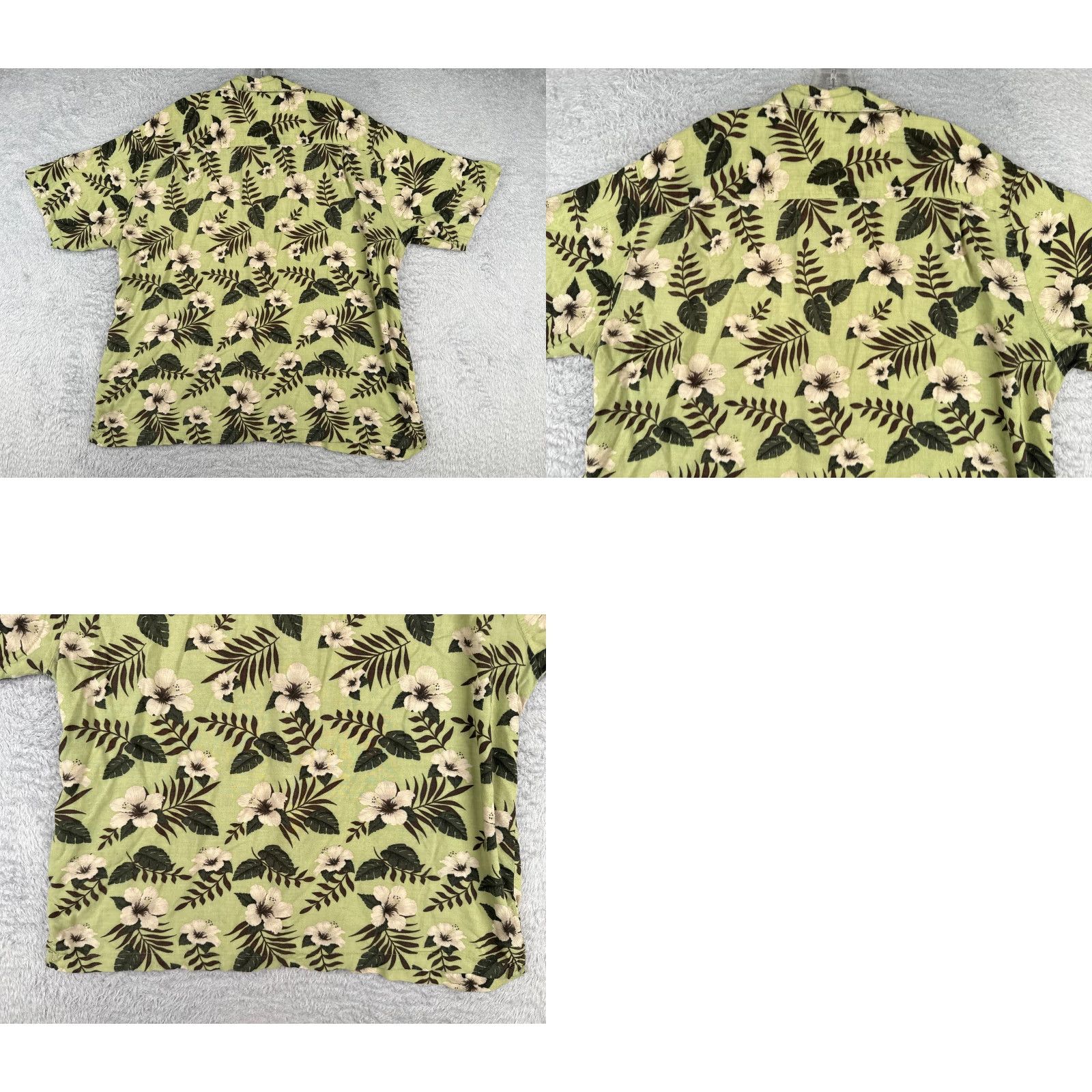 Vintage Puritan Shirt Men Extra Large Green Floral Hawaiian 100% Rayon Short Sleeve Button-Up Size US XL / EU 56 / 4 - 9 Thumbnail