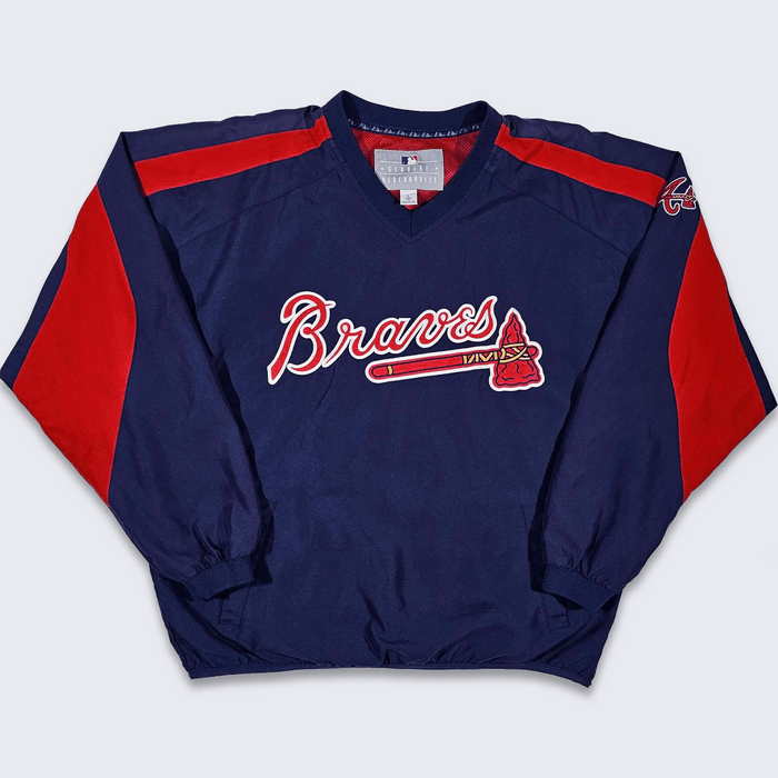 Mitchell & Ness Men's MLB Nylon Pullover Jacket Vintage Logo Braves Pullovers main image 0