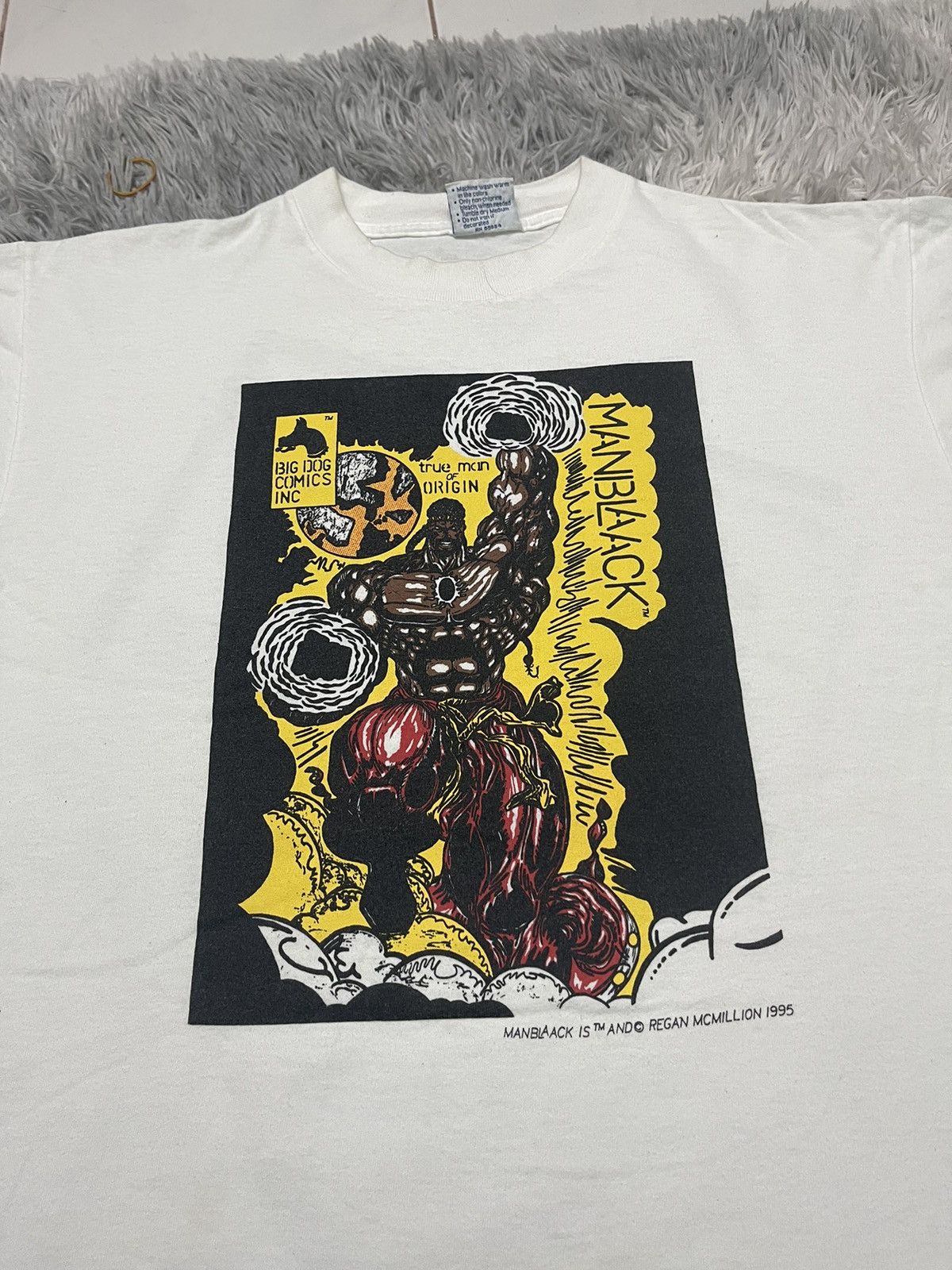 All Sport × Vintage VINTAGE 1995 MAN BLAACK BIG DOG COMICS SUPERHERO TEES Size US L / EU 52-54 / 3 - 6 Thumbnail