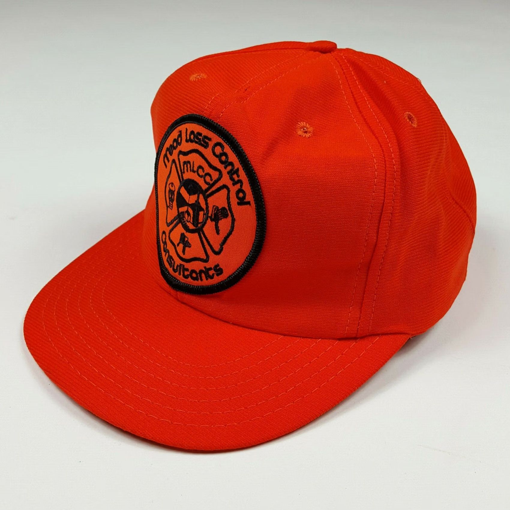 Vintage VINTAGE Mead Loss Control Adjustable Hunting Orange Snapback Hat Trucker 80s USA Made Mens MLCC Orange Patch Breathsble Embroidered Casual Boys/Gents Size ONE SIZE - 4 Thumbnail