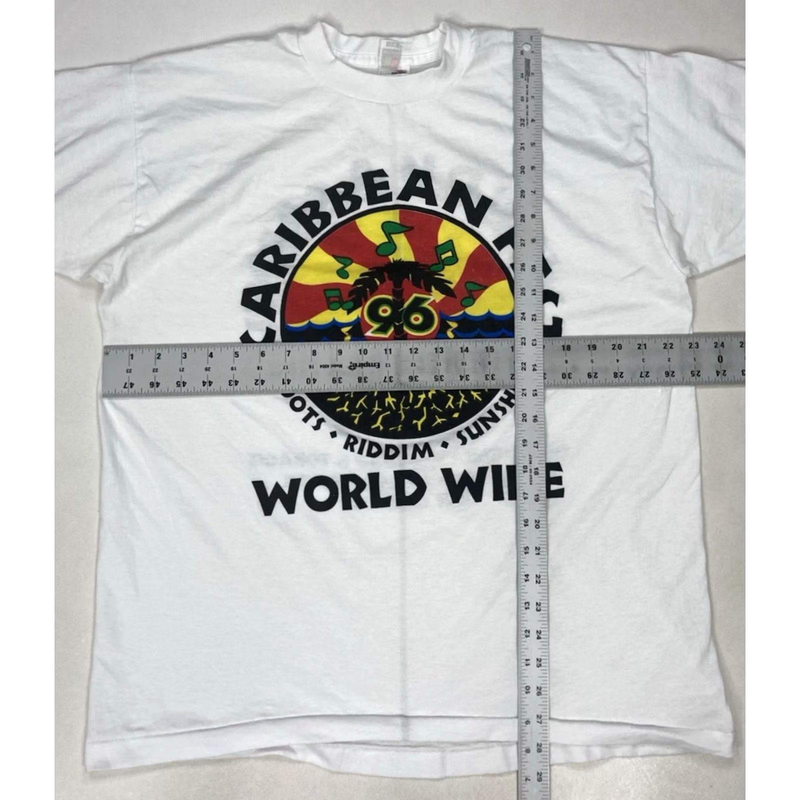 Fruit Of The Loom VINTAGE Caribbean Fest 1996 Graphic T-shirt Men XL White Cotton Nike? Size US XL / EU 56 / 4 - 7 Thumbnail