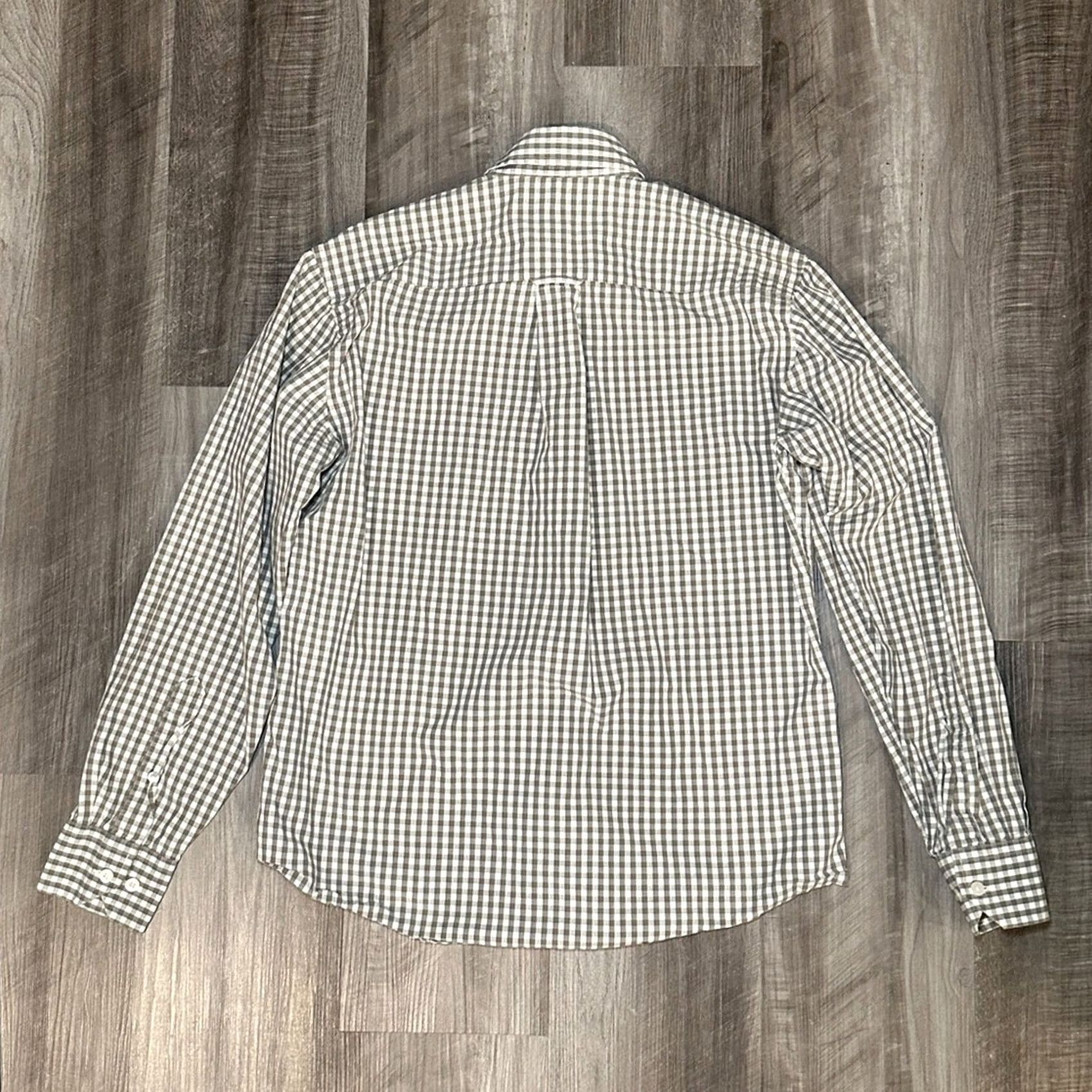 Vintage Onward Reserve Gingham Checkered Long Sleeve Button Down Medium Mens Tan Size US M / EU 48-50 / 2 - 3 Thumbnail