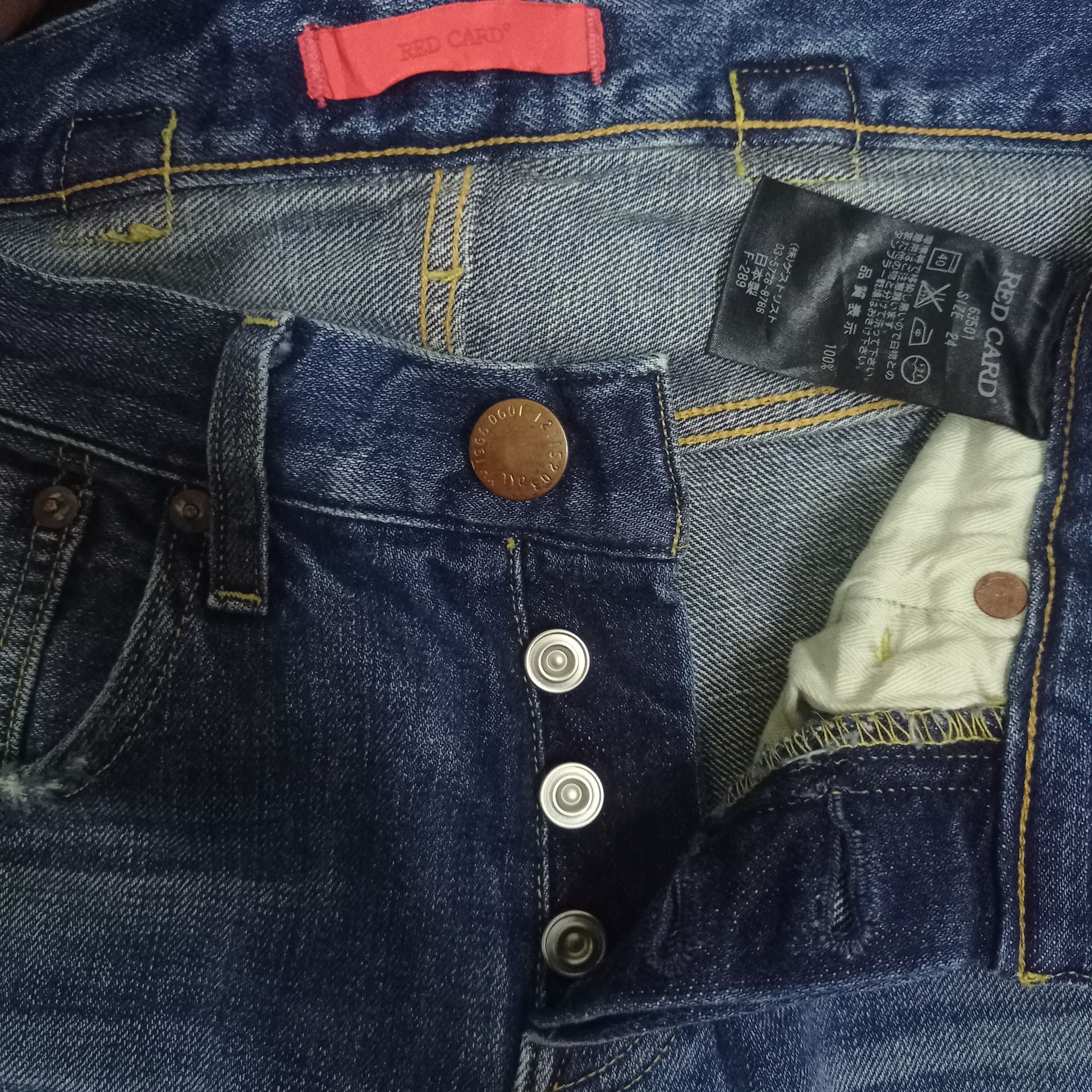 Japanese Brand Vintage Japanese Brand Buckle Back Painted Splattered Jeans Size US 28 / EU 44 - 3 Thumbnail