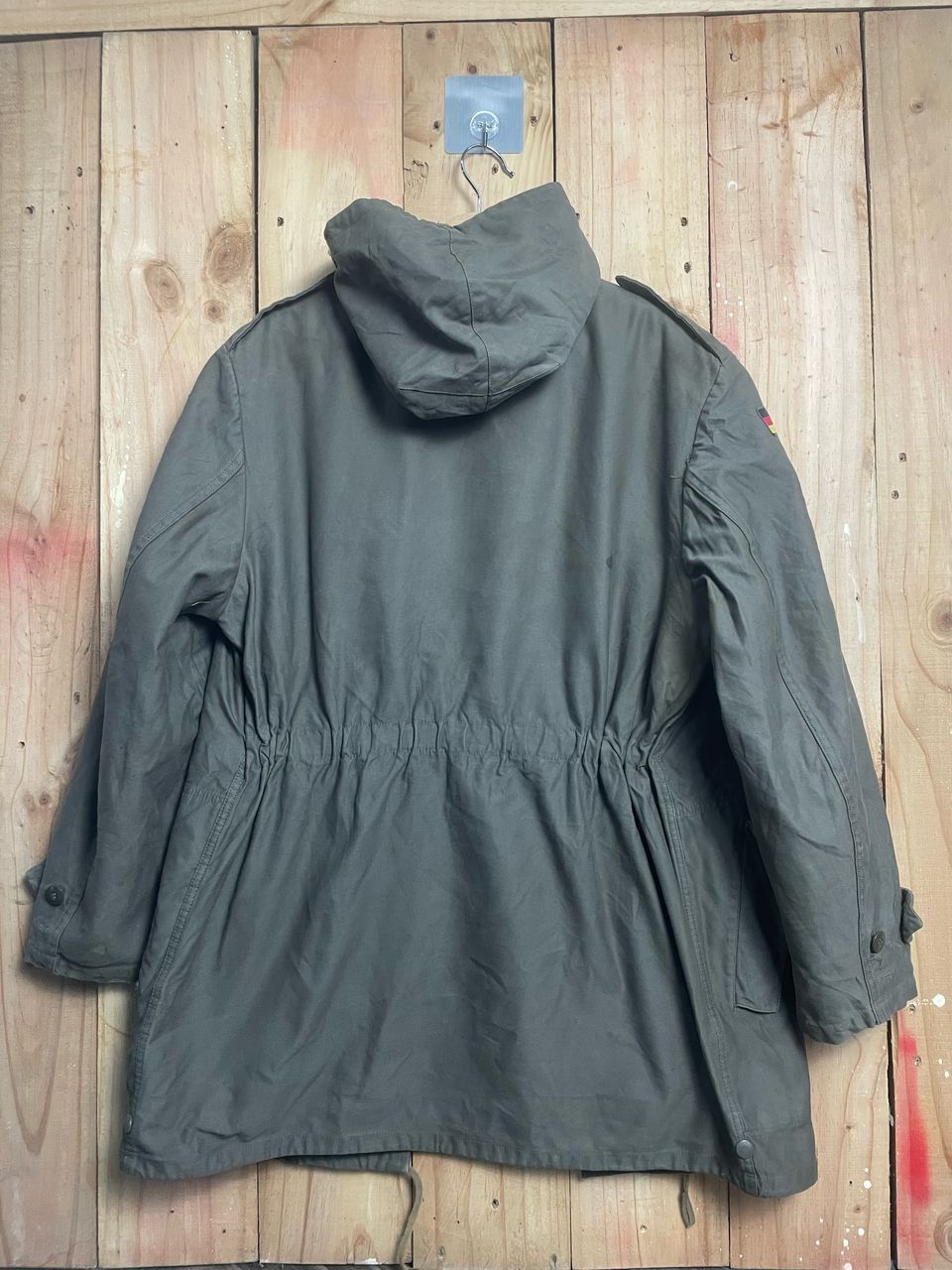 Vintage Vintage 1985 Military GermanyParka Button Hoodie Fleece Size US XL / EU 56 / 4 - 10 Thumbnail