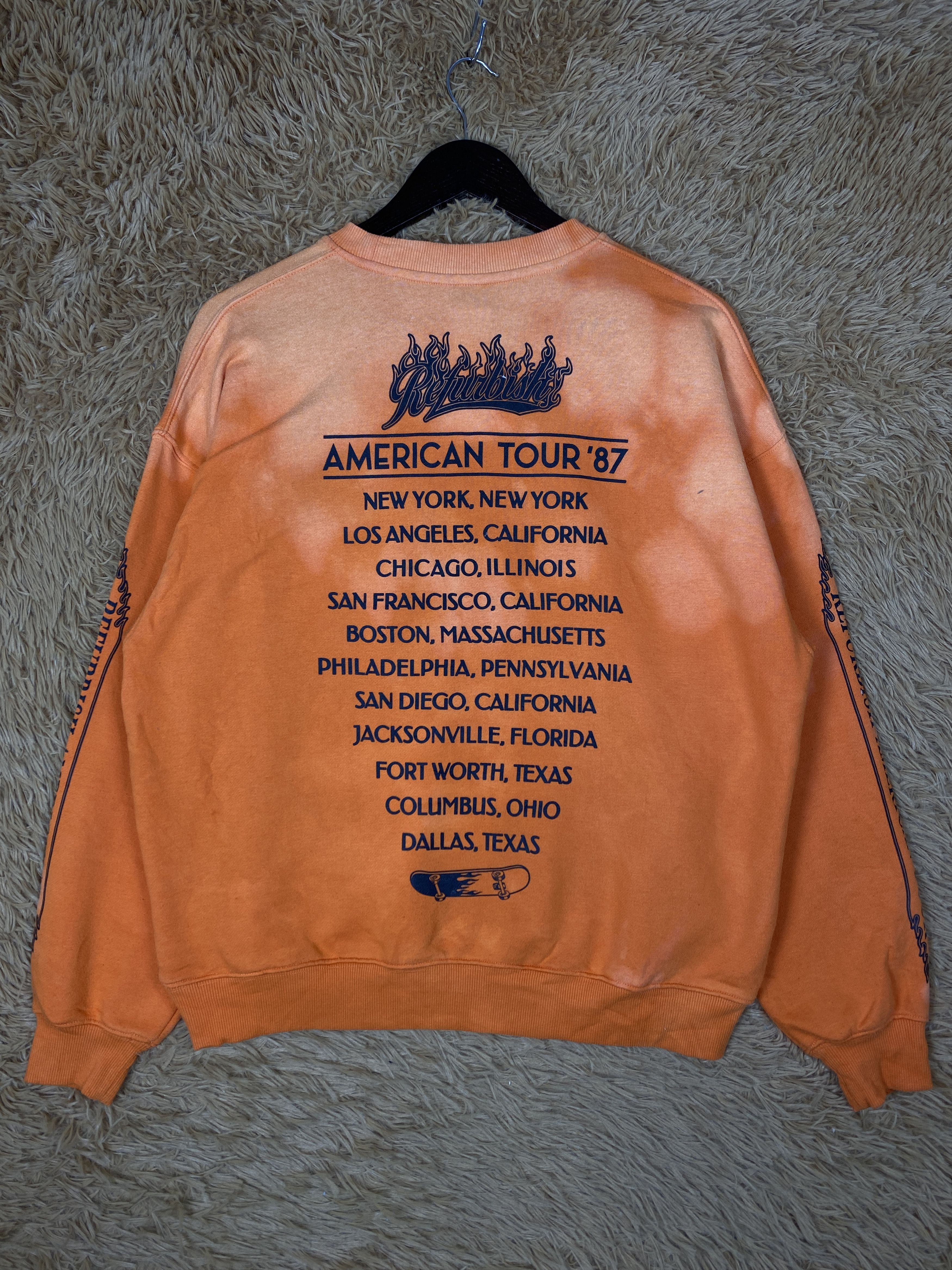 Vintage Vintage Refurbish American Tour 87 Sweatshirts PS0374 Size US S / EU 44-46 / 1 - 1 Thumbnail