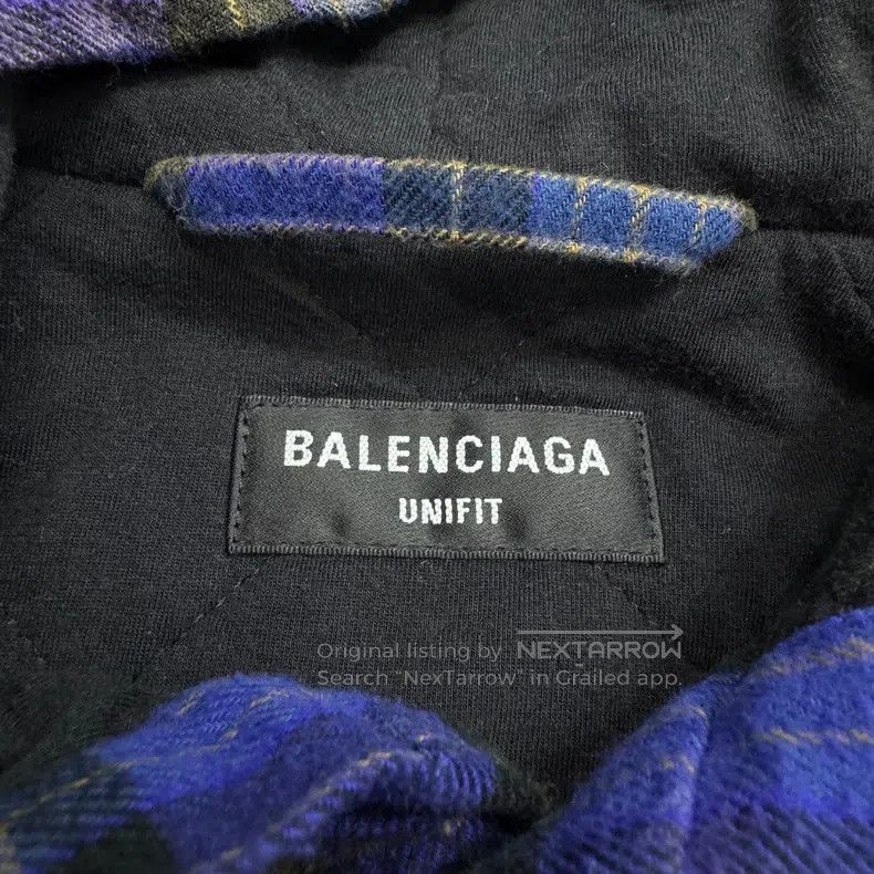 Balenciaga Balenciaga Purple-Pink Plaid Flannel Hoodie Size US S / EU 44-46 / 1 - 2 Thumbnail