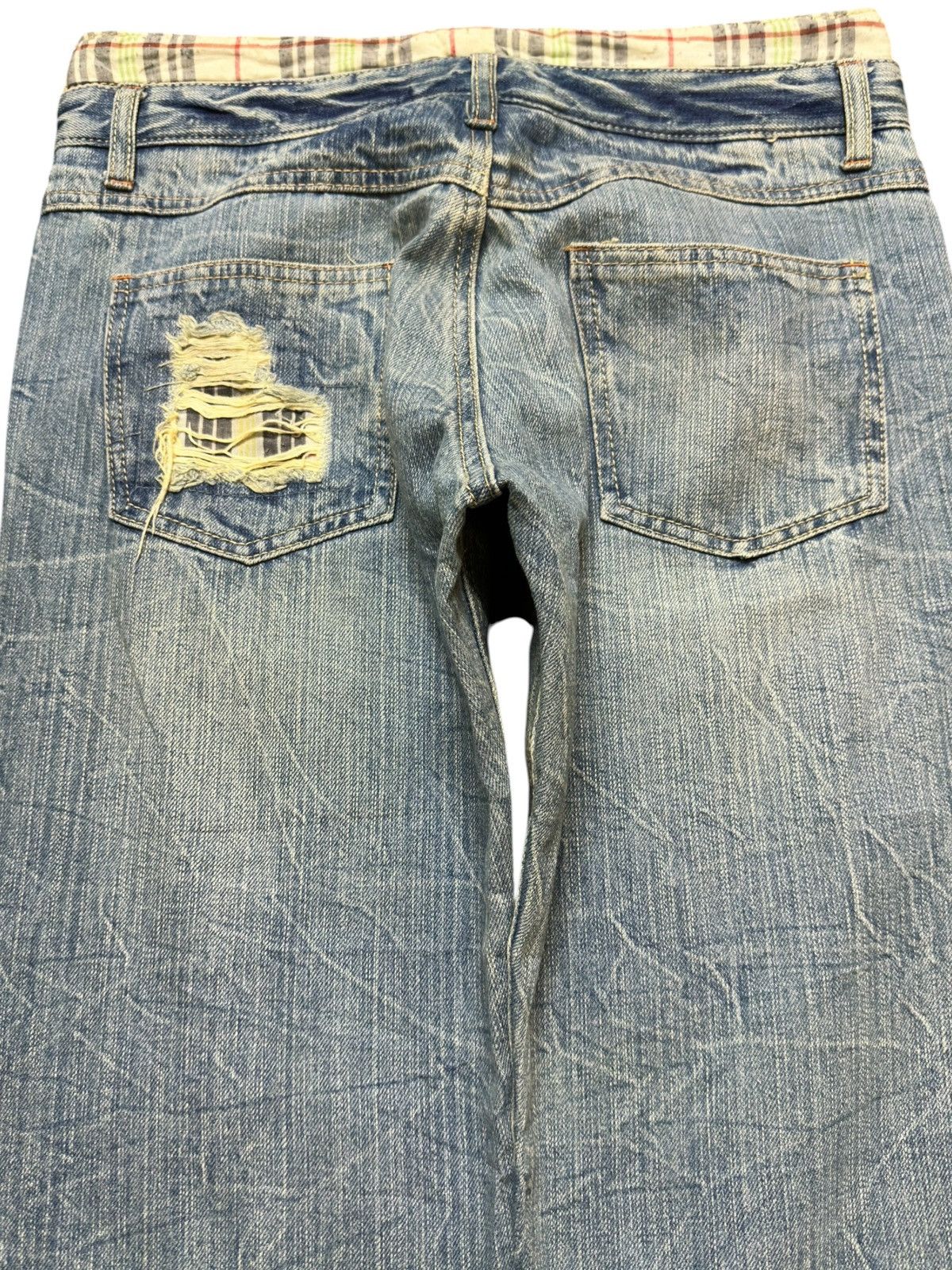 Kapital Vintage Japanese Brand Double Waist Grunge Distressed Denim Size US 30 / EU 46 - 4 Thumbnail