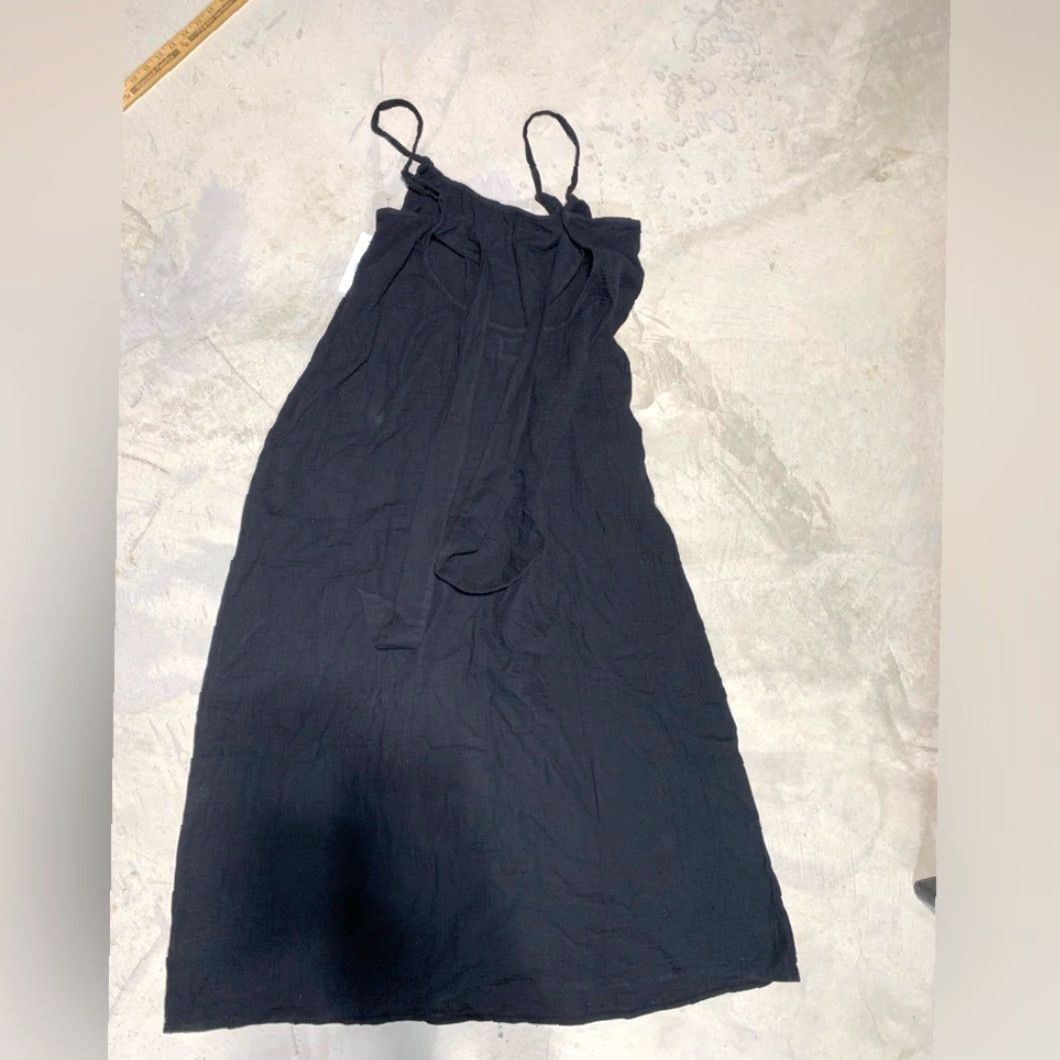 Sol Angeles Sol Angeles Dress Black Midi XL Womens Regular Sol Angeles Black Gauzy Cotton Dress XL/XXL Size XL / US 12-14 / IT 48-50 - 7 Thumbnail