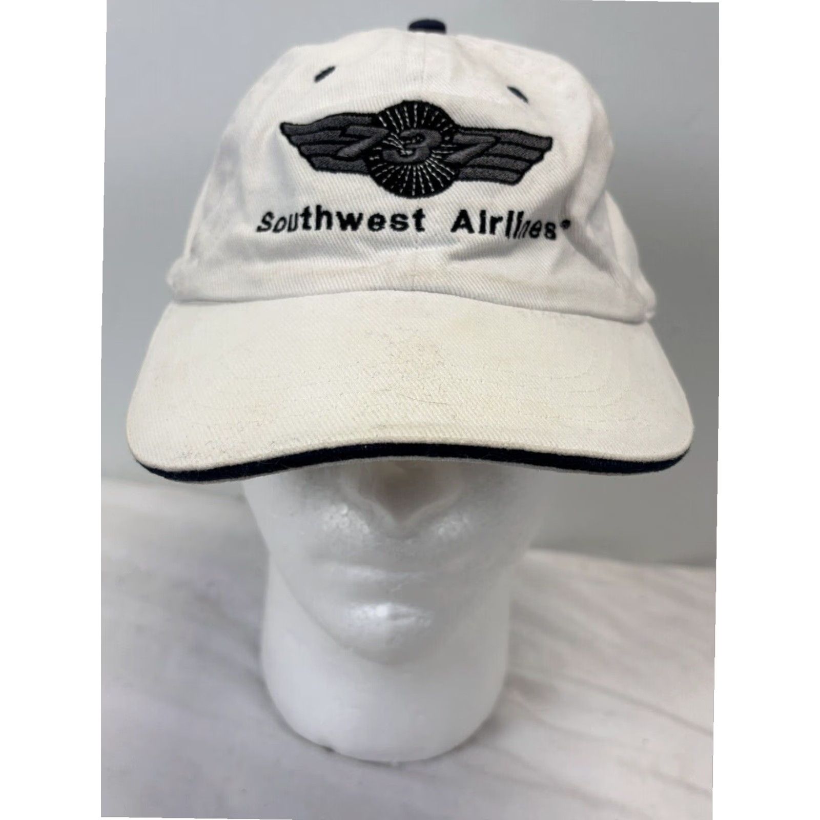 Vintage Cobra Adjustable Baseball Cap White Cotton Southwest Airlines Size ONE SIZE - 2 Thumbnail