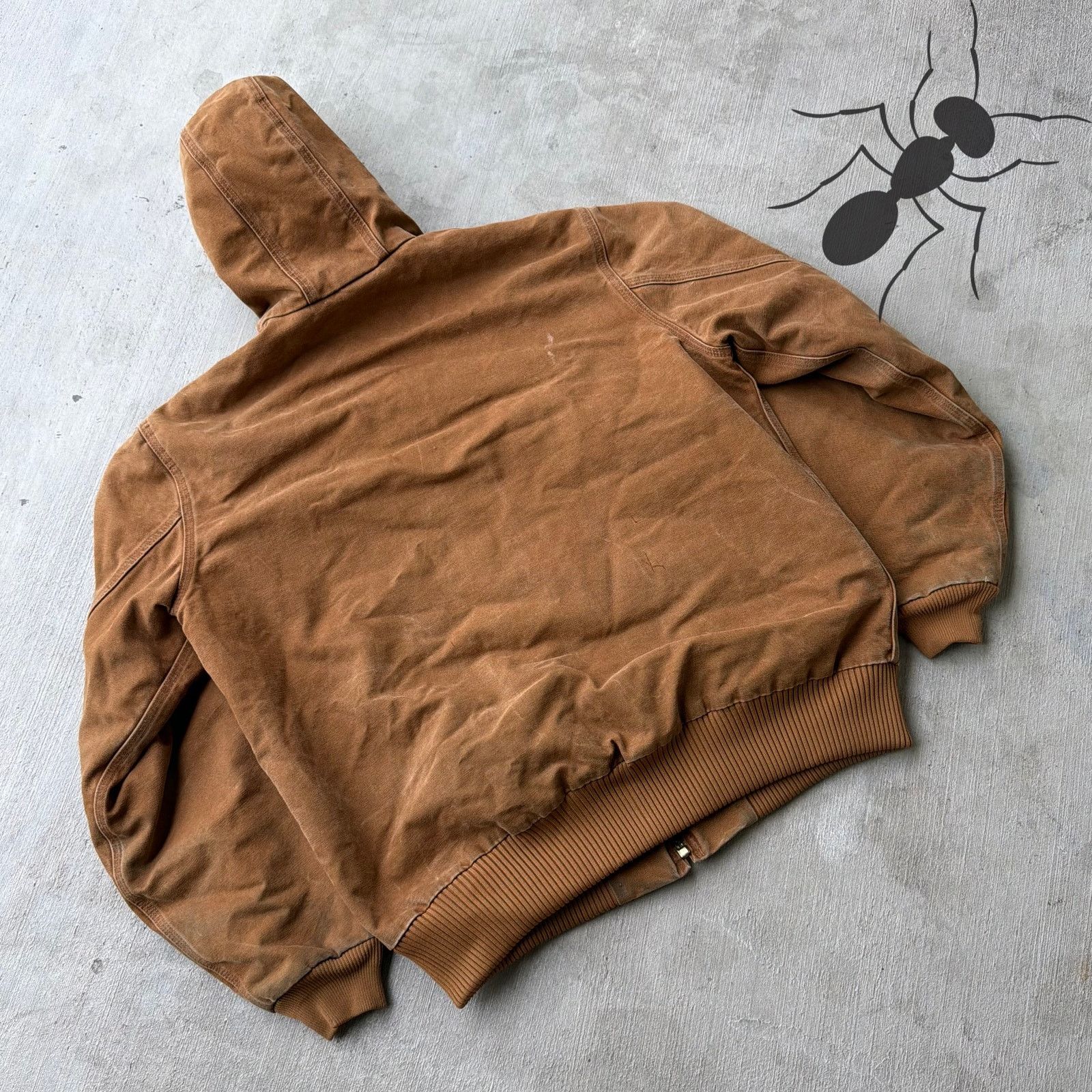 Carhartt × Vintage Carhartt J130 brown hooded work wear jacket Size US L / EU 52-54 / 3 - 6 Thumbnail
