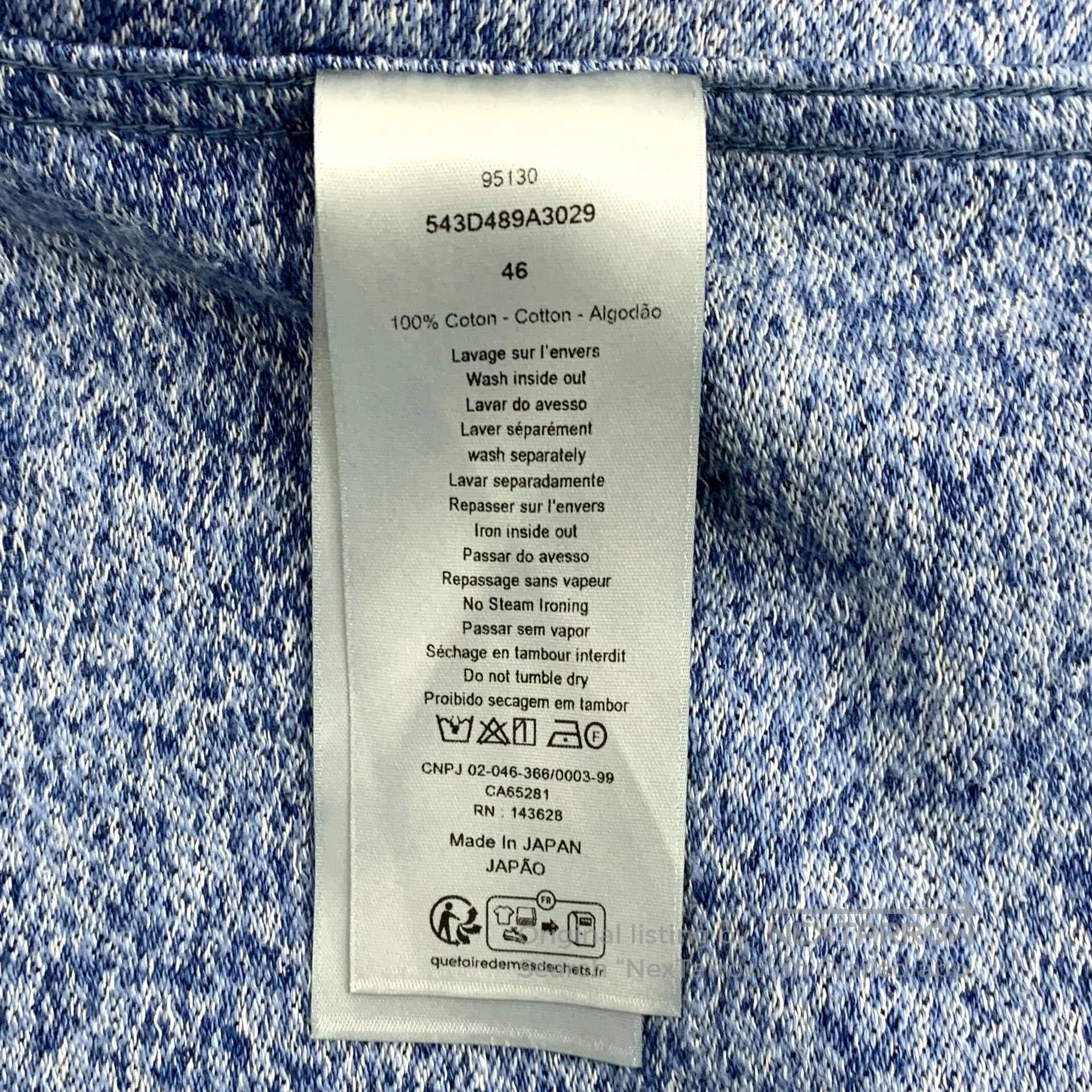 Dior Dior Blue logo lettered hooded zip-up jacket| Size US S / EU 44-46 / 1 - 8 Thumbnail