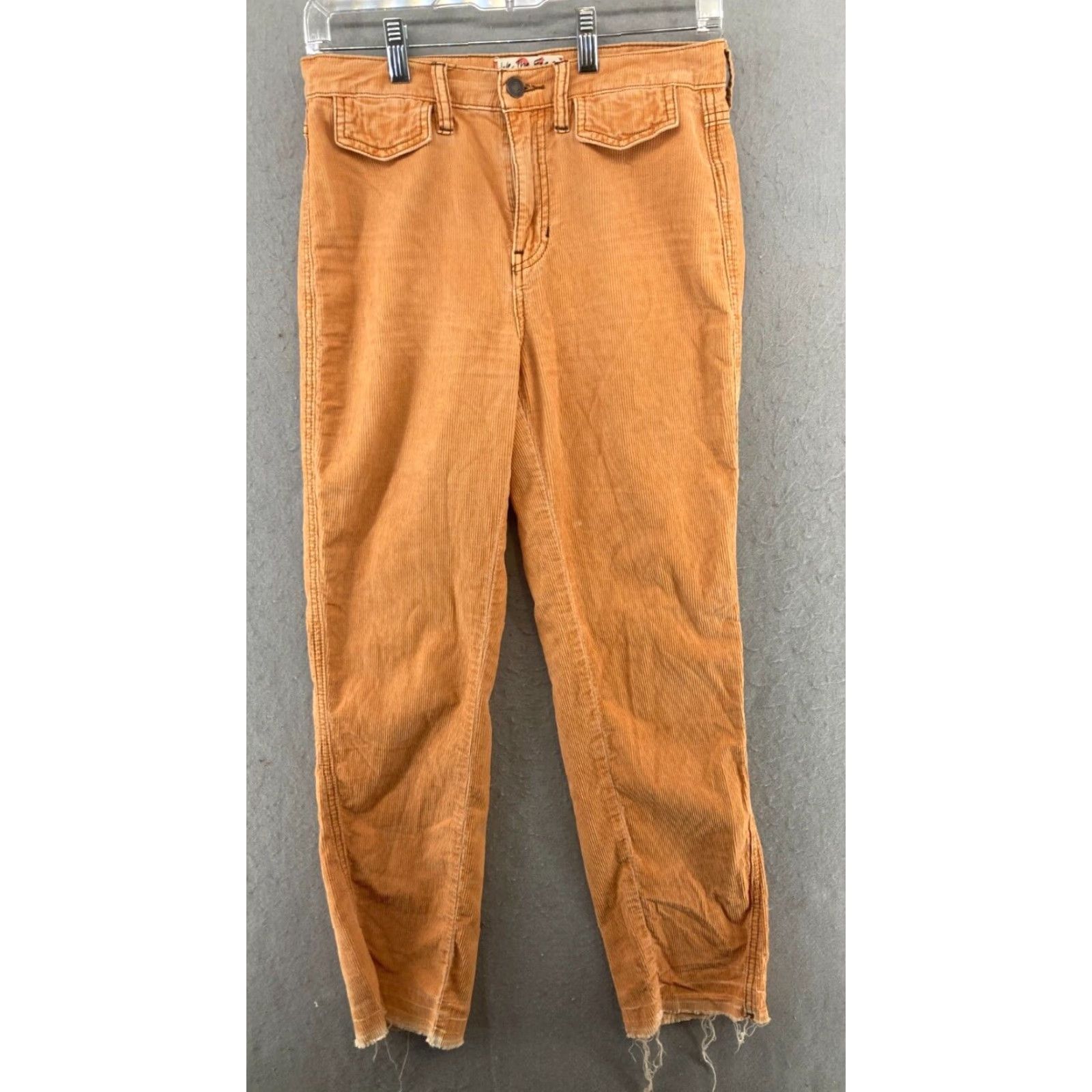 Vintage We The Free Womens Pants 26 Orange Cordouroy Size 26" / US 2 / IT 38 - 2 Thumbnail