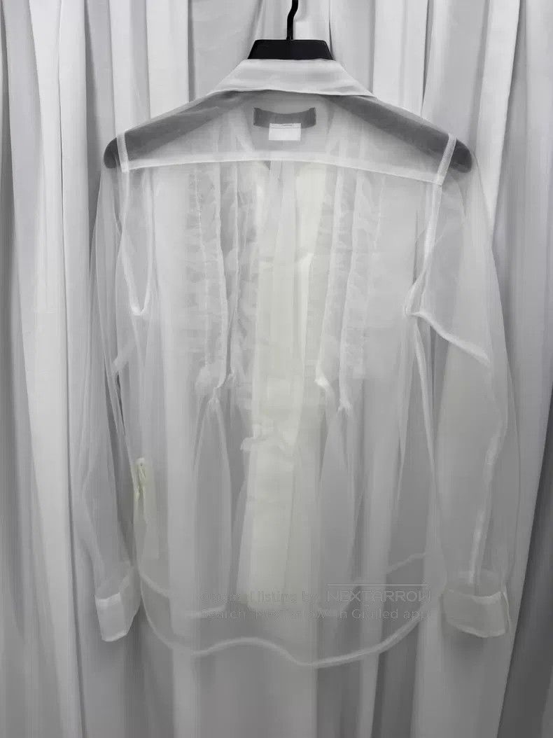 Comme des Garcons Comme Des Garcons Ruffled round neck sheer blouse| Size M / US 6-8 / IT 42-44 - 7 Thumbnail