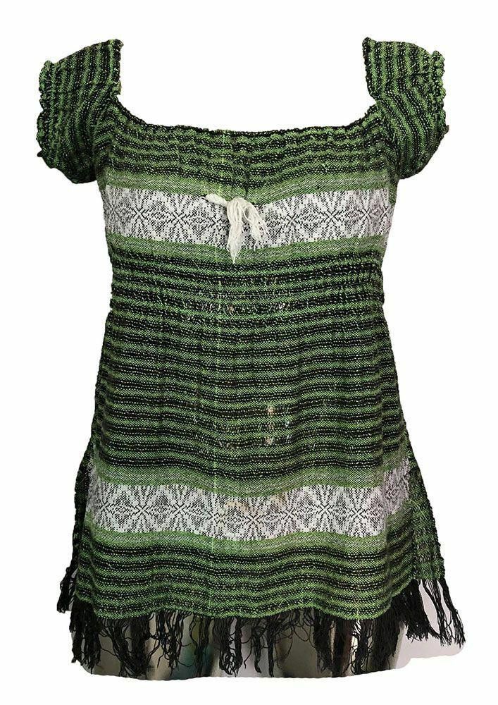 Designer Pre Owned Green Hand Made Loomed Blouse L Size L / US 10 / IT 46 - 1 Thumbnail