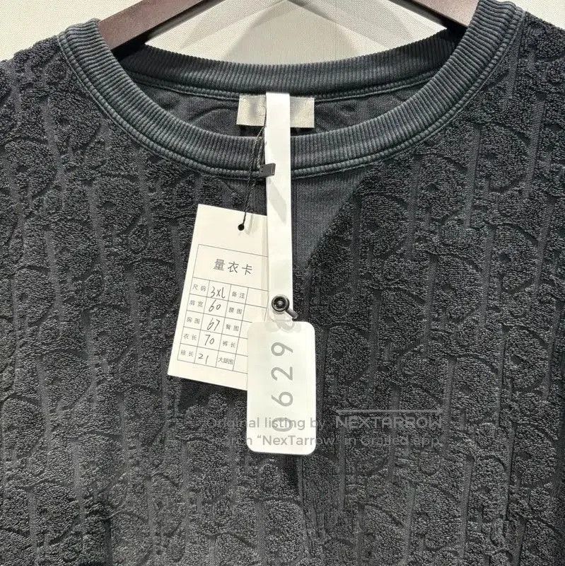 Dior Dior Black Cotton Blend XXXL Men's T-Shirt . Size US XXL / EU 58 / 5 - 5 Thumbnail