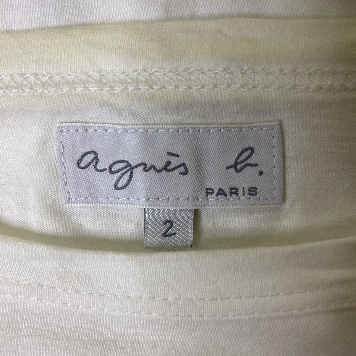 Designer × agnes b. Agnes B Minimalist Script LS T Shirt Size US S / EU 44-46 / 1 - 3 Thumbnail