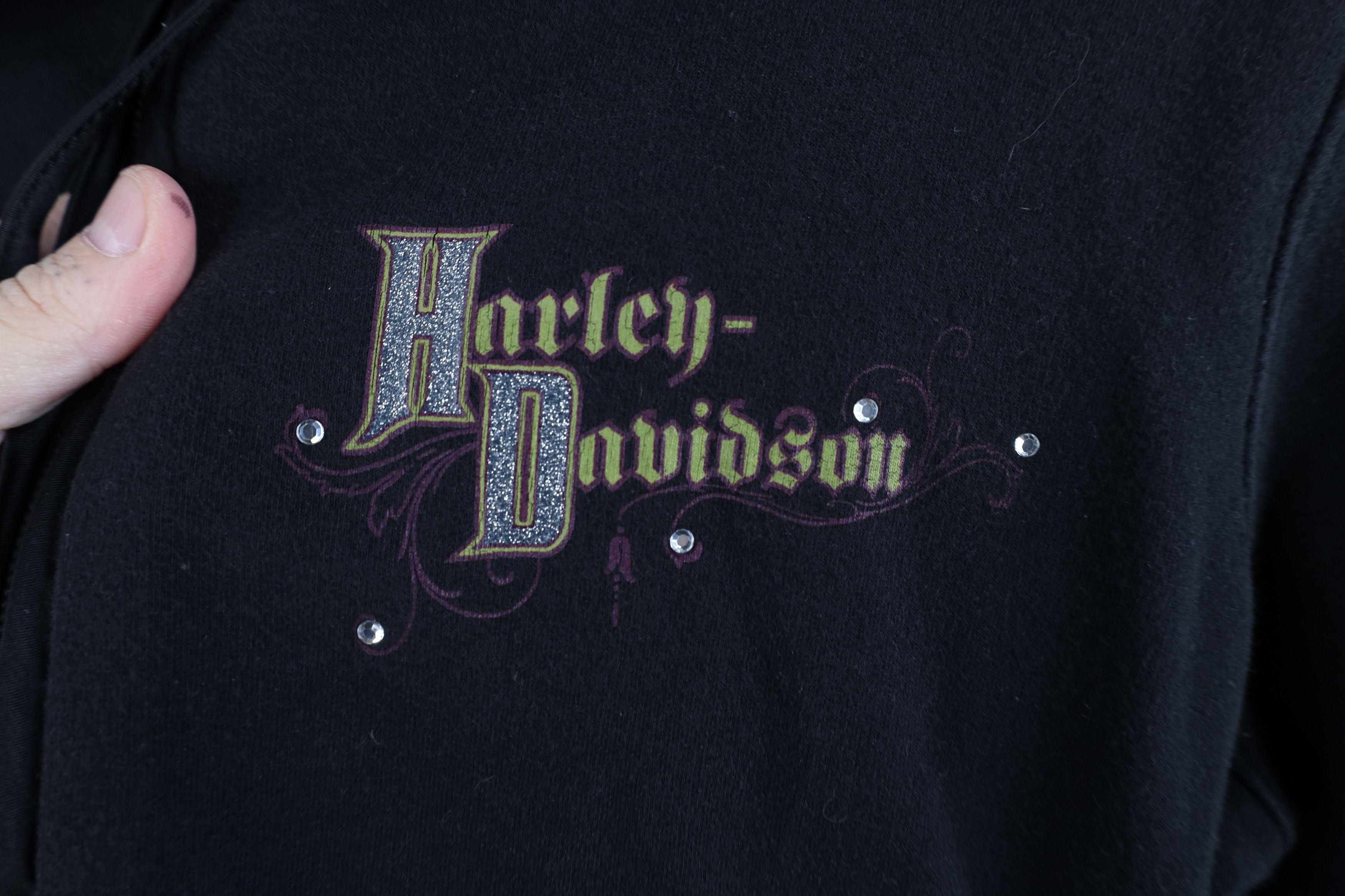 Harley Davidson Vintage Harley Davidson Sequin Tribal Tie Full Zip Hoodie Size S / US 4 / IT 40 - 4 Thumbnail