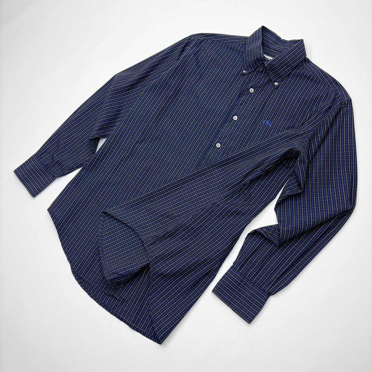 Saint Laurent Paris Saint Laurent Jeans Shirt Button Up Size US L / EU 52-54 / 3 - 6 Thumbnail