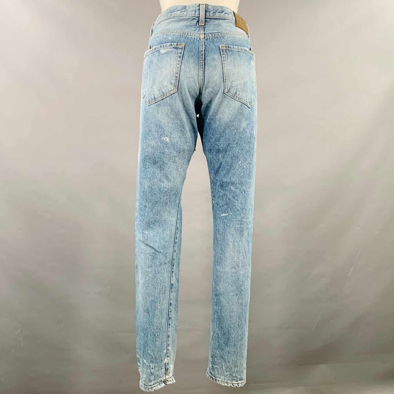 Prps PRPS Size 28 El Camino Blue Cotton Distressed Tapered Jeans Size 28" / US 6 / IT 42 - 4 Thumbnail