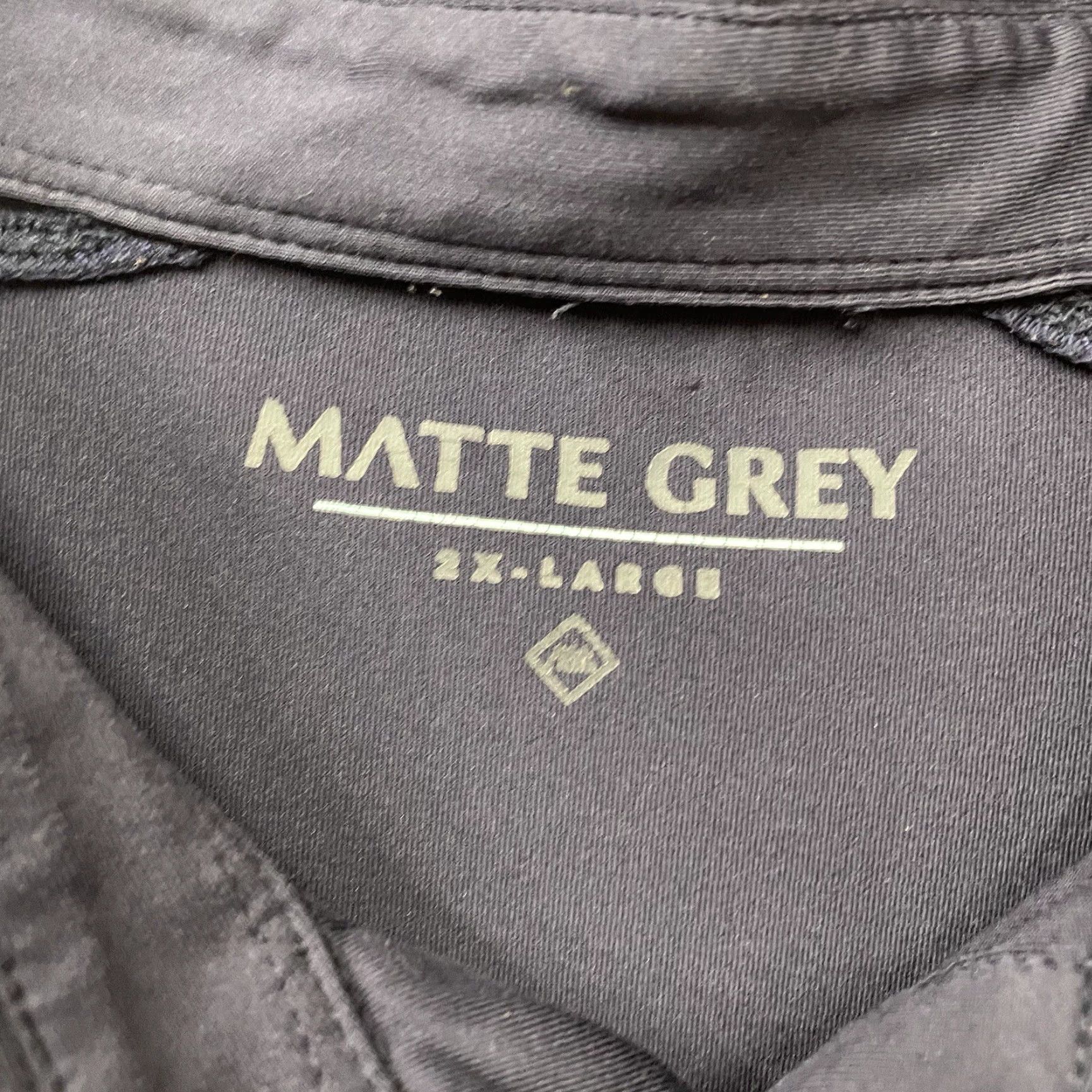 Vintage Matte Grey Polo Shirt Mens 2XL Blue Athletic Stretchy Dark Size US XXL / EU 58 / 5 - 4 Thumbnail