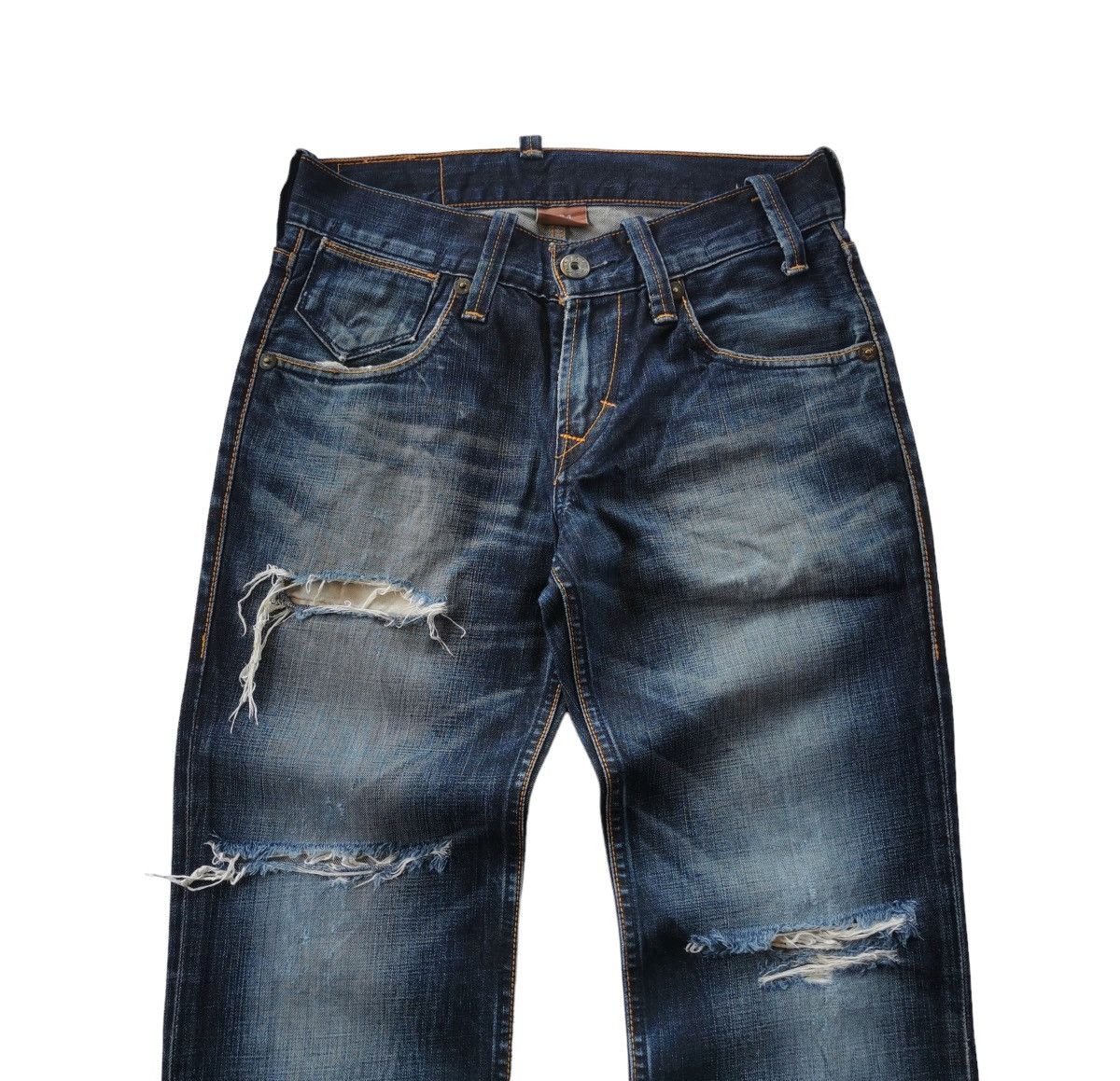 Levi's Jeans Levis 504 Straight distressed fuck jeans Size US 29 - 9 Thumbnail