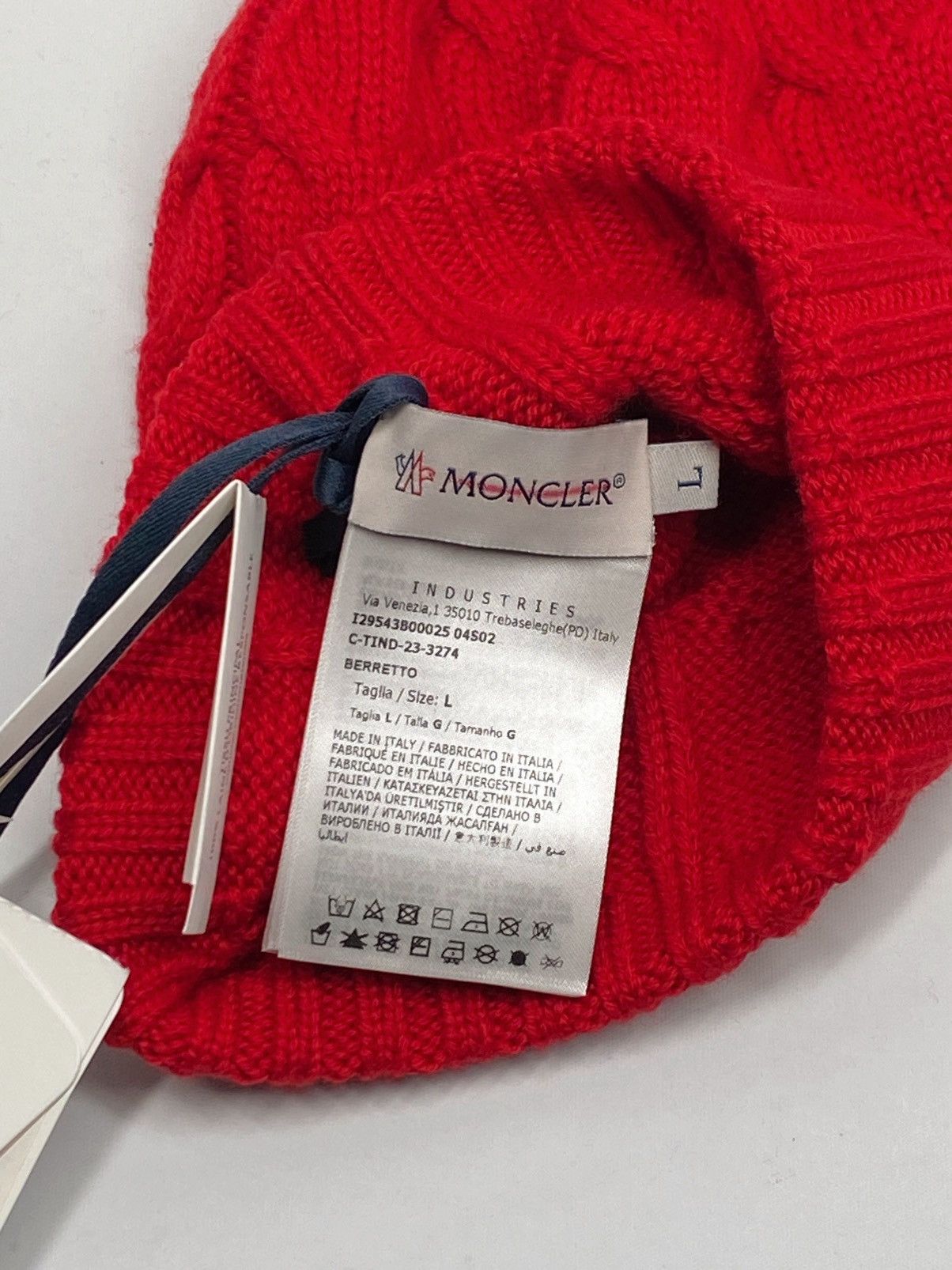 Moncler Moncler Kid’s Cable Knit Logo Beanie Hat size L(12-14 yrs) Size ONE SIZE - 4 Thumbnail