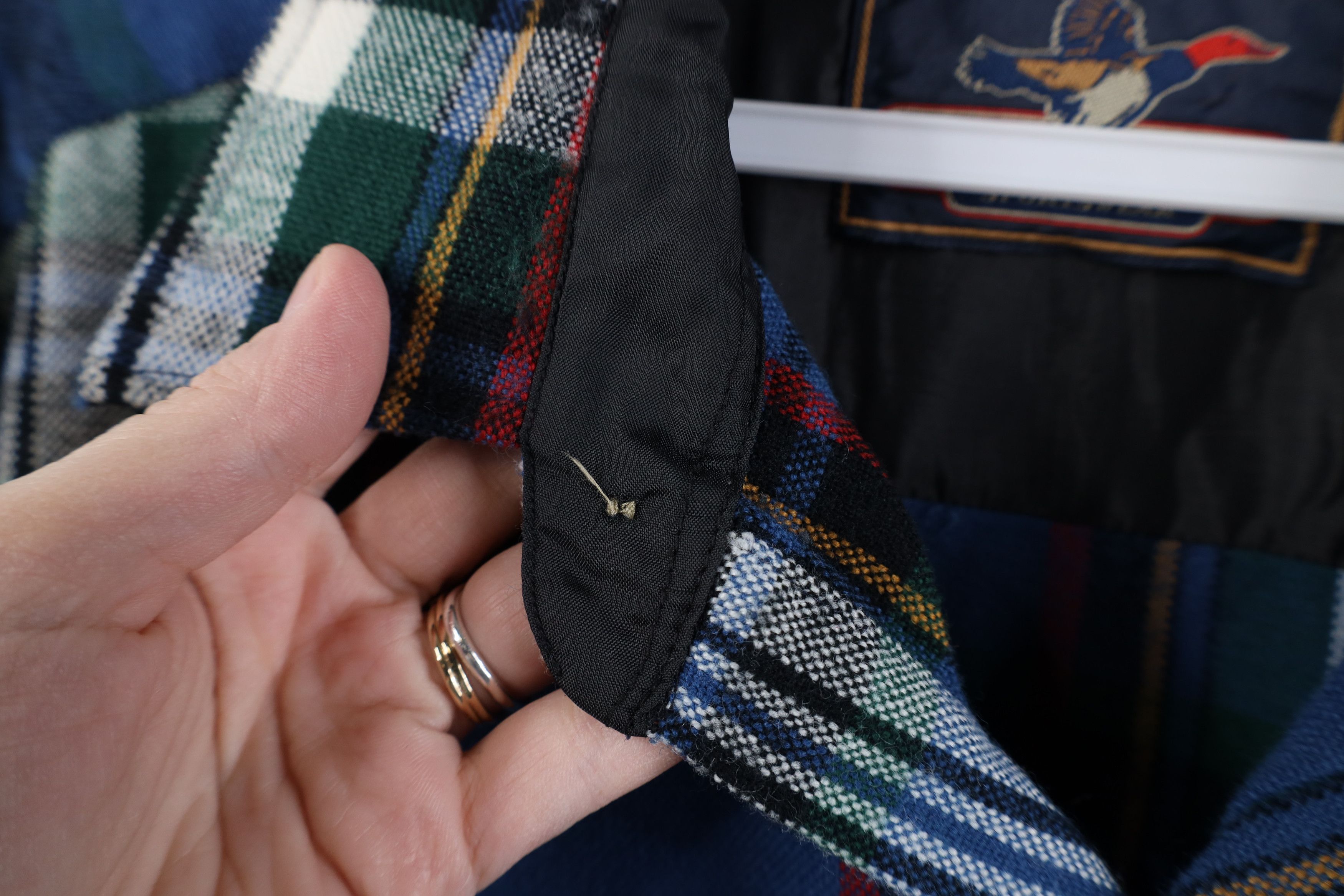 Vintage Vintage 80s 90s Streetwear Plaid Knit Collared Button Shirt Size US L / EU 52-54 / 3 - 4 Thumbnail