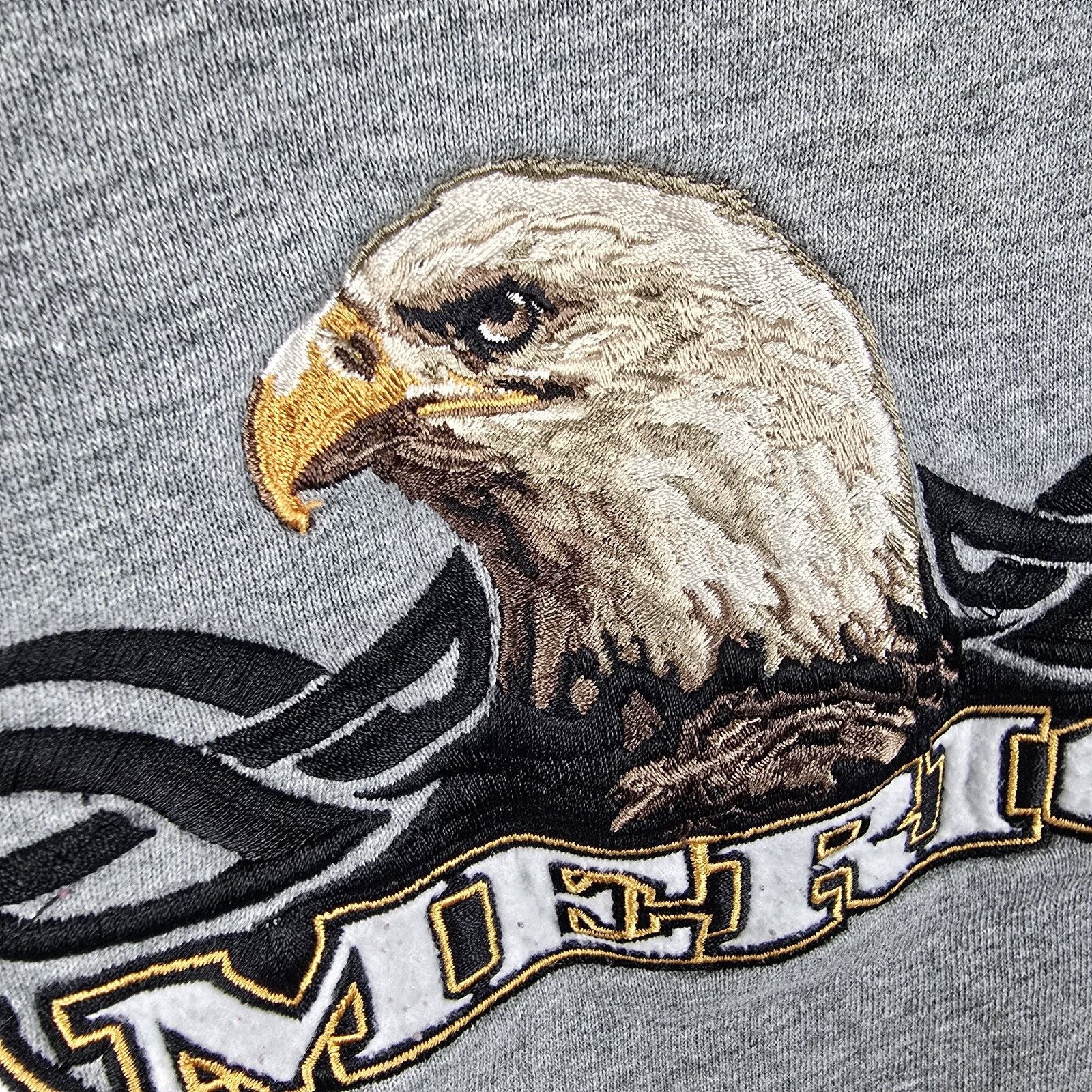 Croft & Barrow Croft & Barrow America Gray Sweatshirt Large Tribal Eagle Size US L / EU 52-54 / 3 - 4 Thumbnail