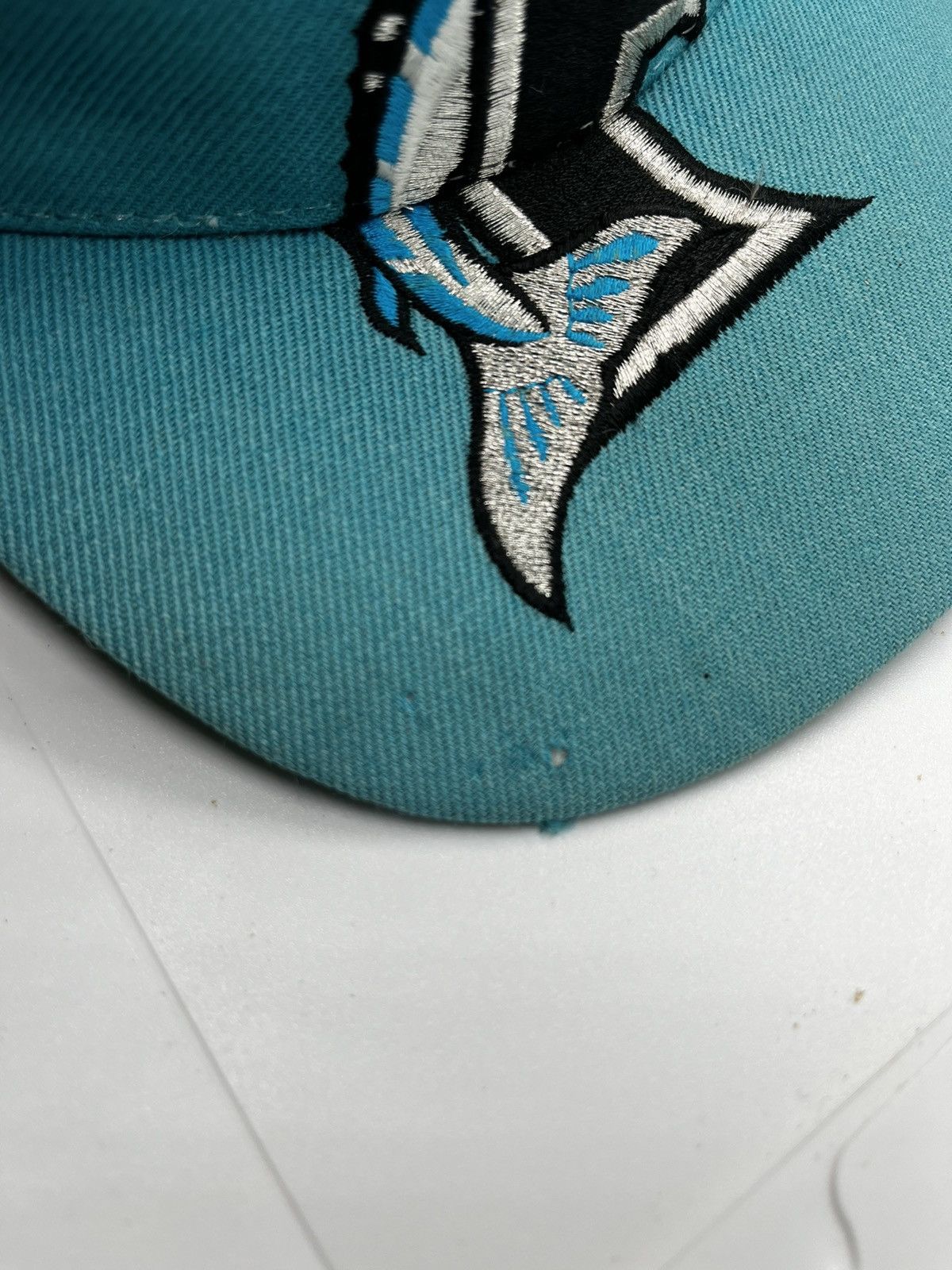 Logo 7 Rare Vintage Big Logo Florida Marlins SnapBack Size ONE SIZE - 4 Thumbnail