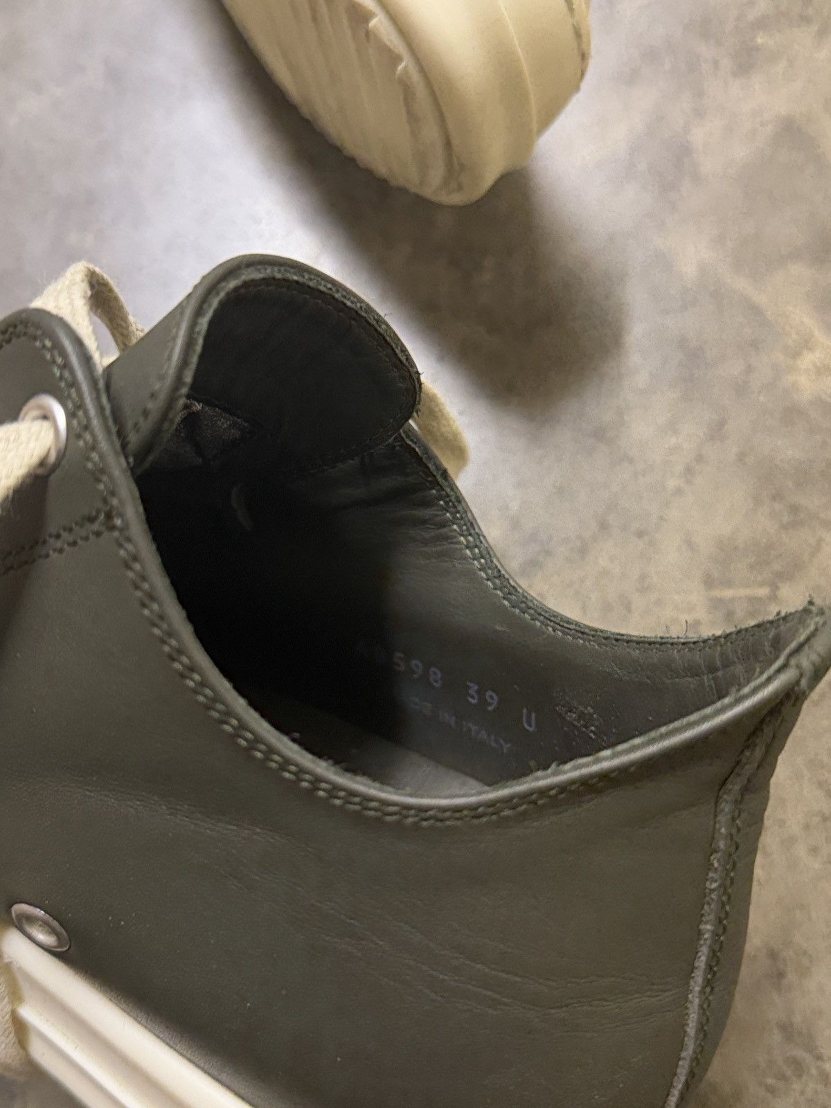 Rick Owens Rick Owens FW23 ‘Luxor’ Forest Leather Ramone Lows Size US 6 / EU 39 - 5 Thumbnail