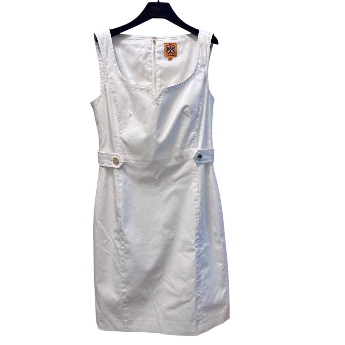 Tory Burch Tory Burch White Dress Size L / US 10 / IT 46 - 1 Thumbnail