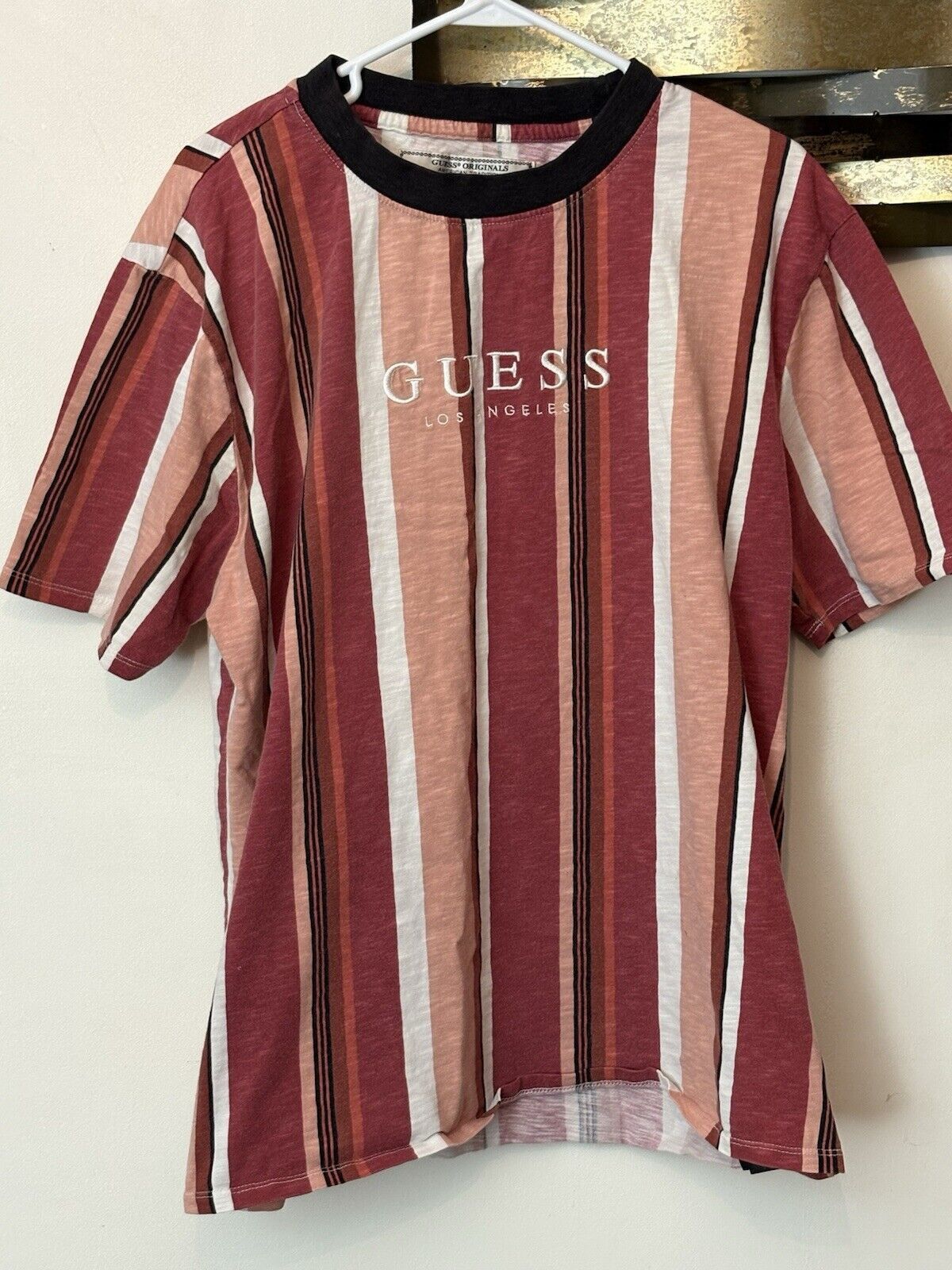 Guess Guess Shirt Men's Vertical Striped Large Size US L / EU 52-54 / 3 - 1 Thumbnail