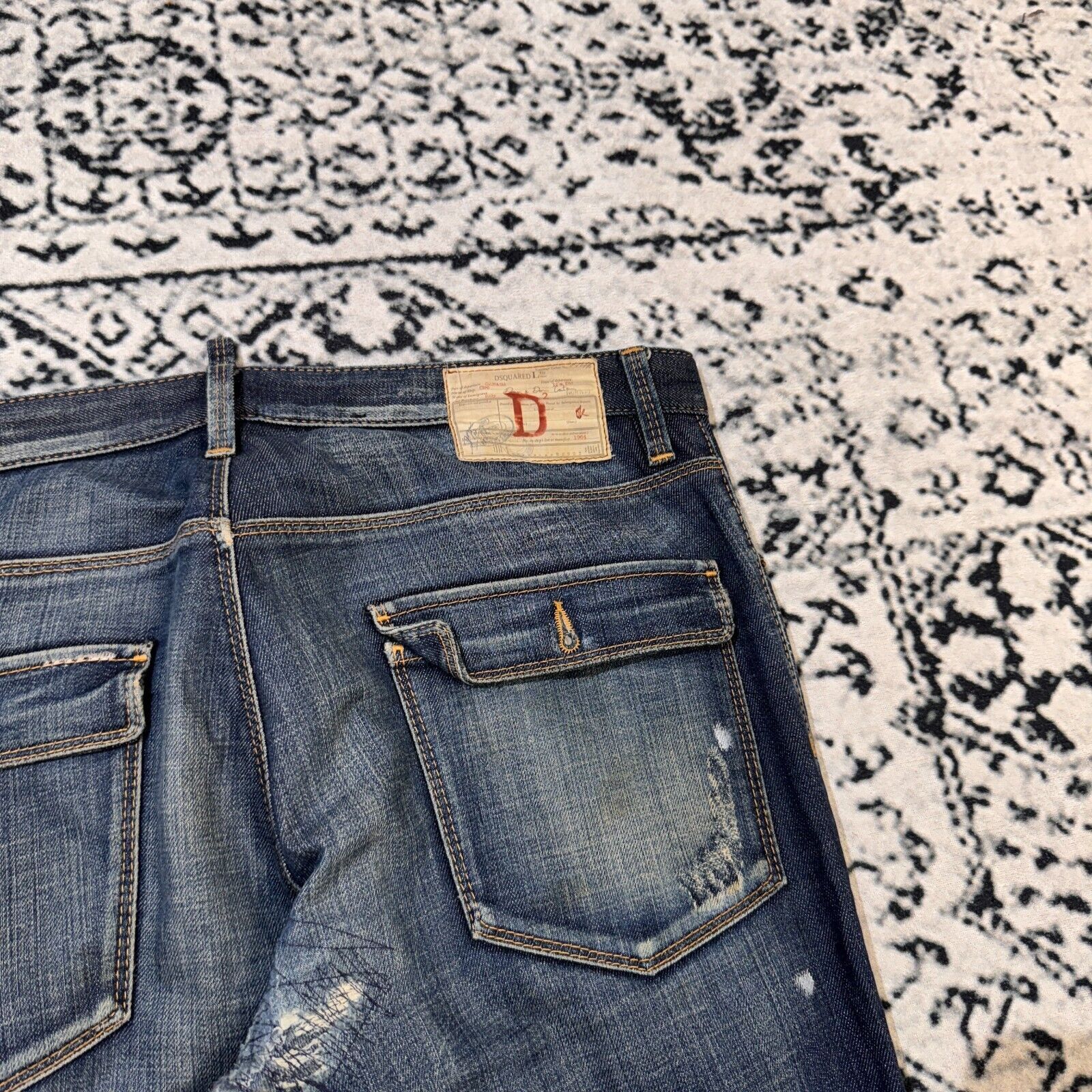 Dsquared2 × Vintage Dsquared2 Blue Cotton Denim Pants Size 48 IT Faded Ripped Size US 35 - 17 Thumbnail
