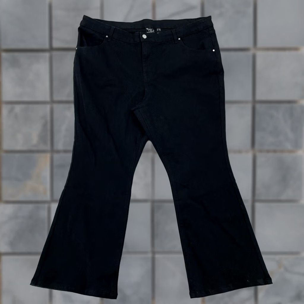 Vintage Women With Control Jeans Petite Black Bootcut Stretch Fits 42x27 Adult 22W Size 40" / US 18 - 1 Thumbnail