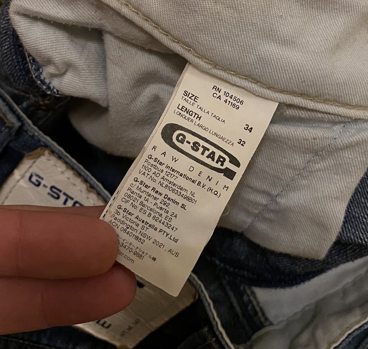 G-Star G-Star Raw Big Logo 96 Denim Pants x Vintage Size US 34 / EU 50 - 9 Thumbnail